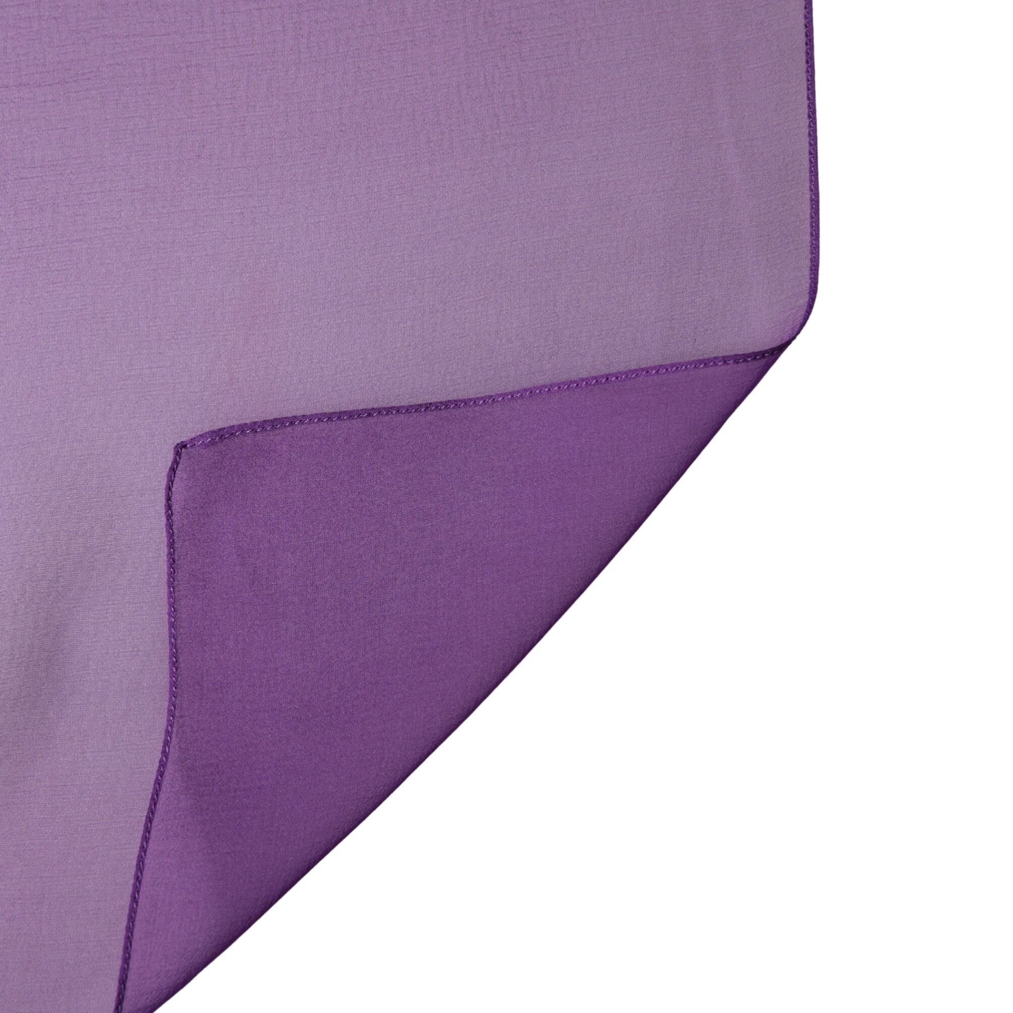 Dolce & Gabbana Purple Silk Neck Wrap Shawl Foulard 134cm x 131cm Scarf