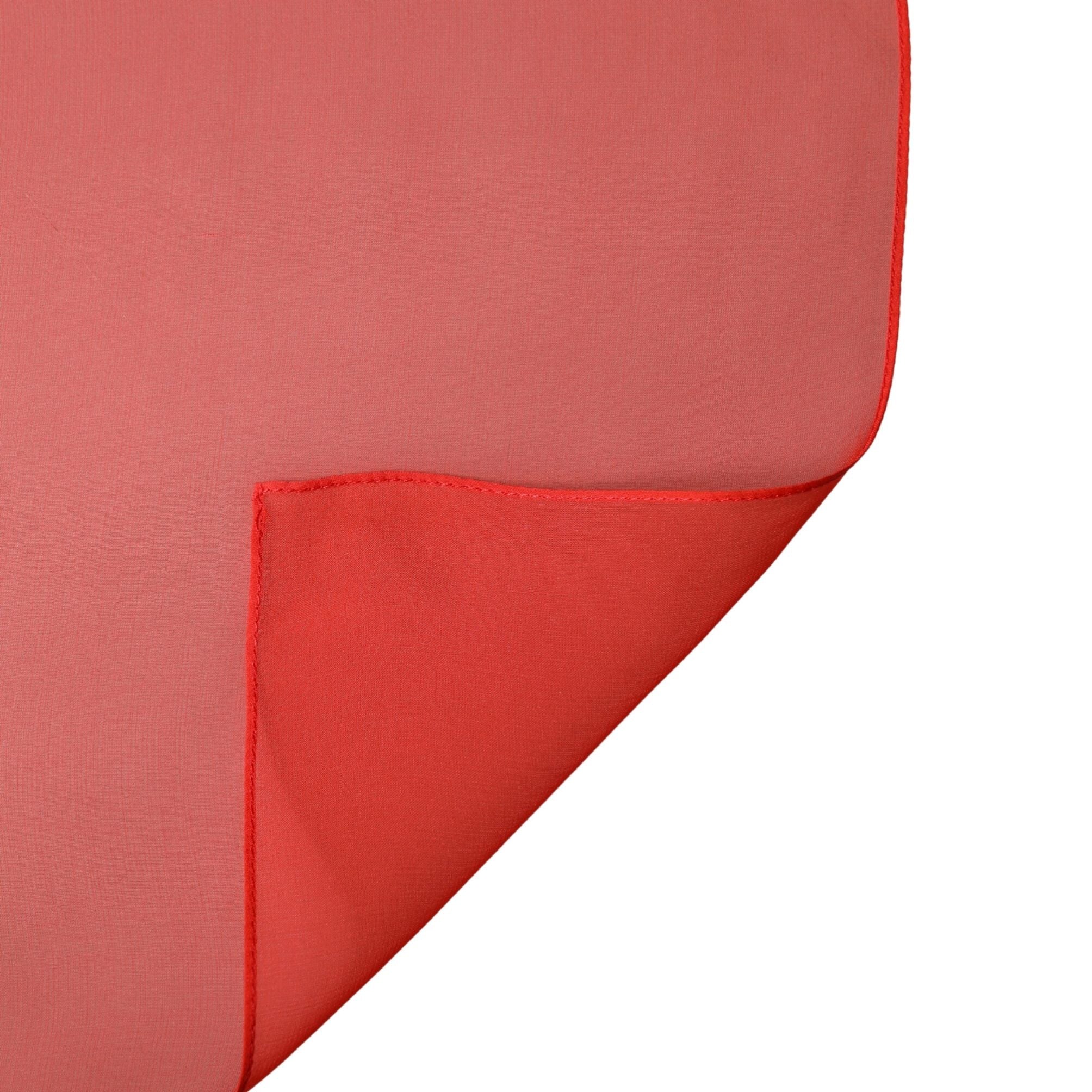 Dolce & Gabbana Red Silk Neck Wrap Shawl Foulard 133cm x 129cm Scarf