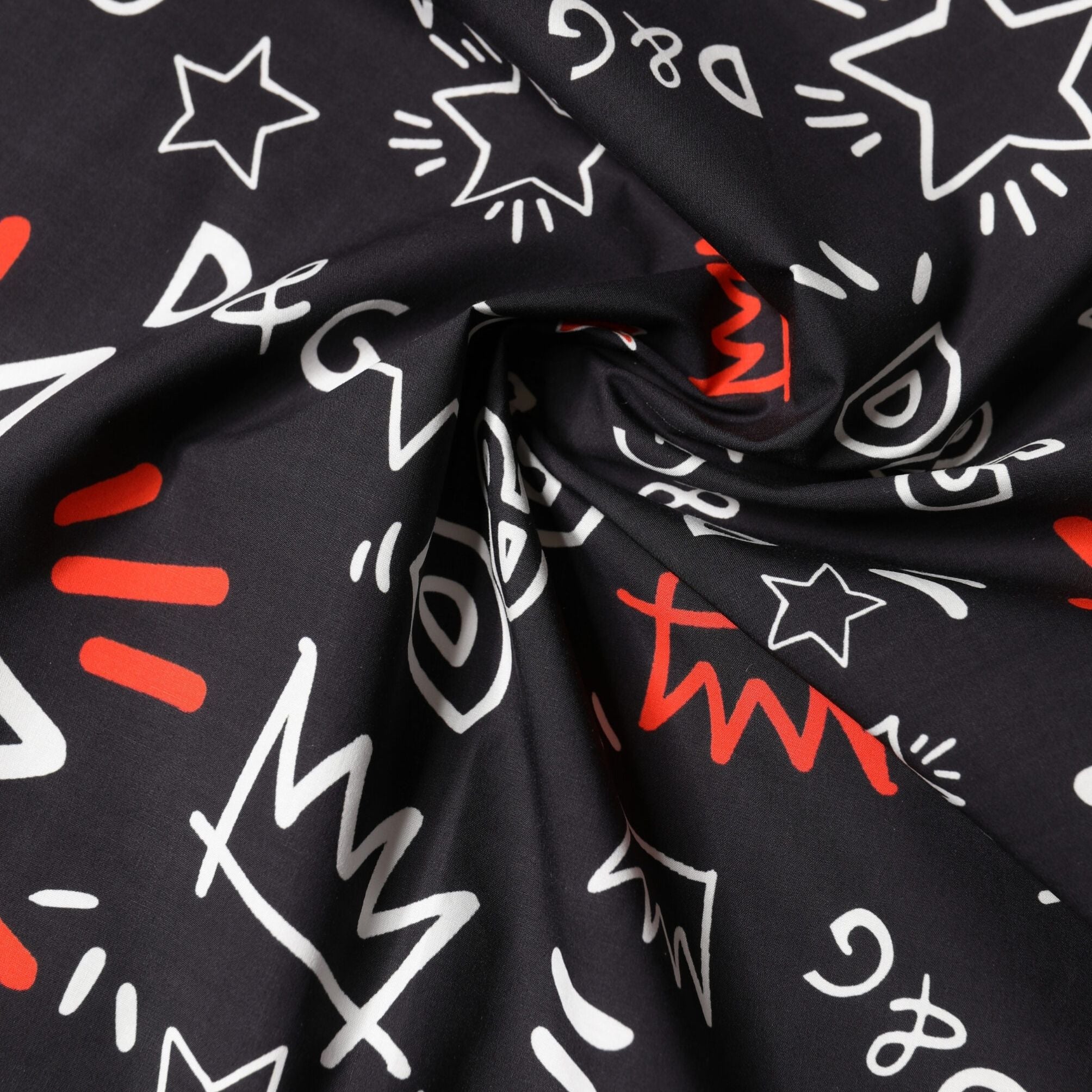 Dolce & Gabbana Black White Red DG Crown Cotton Foulard 47cm x 46cm Scarf