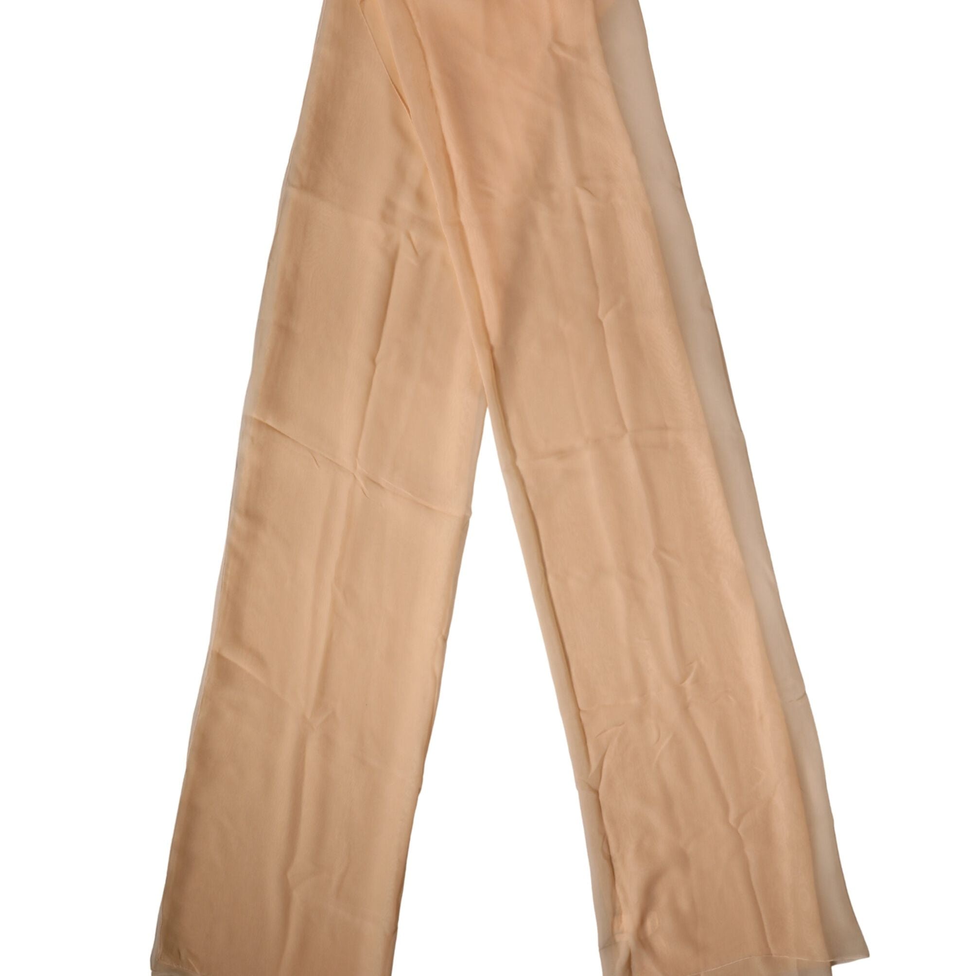 Dolce & Gabbana Beige Silk Neck Wrap Shawl Stole 272cm x 120cm Scarf