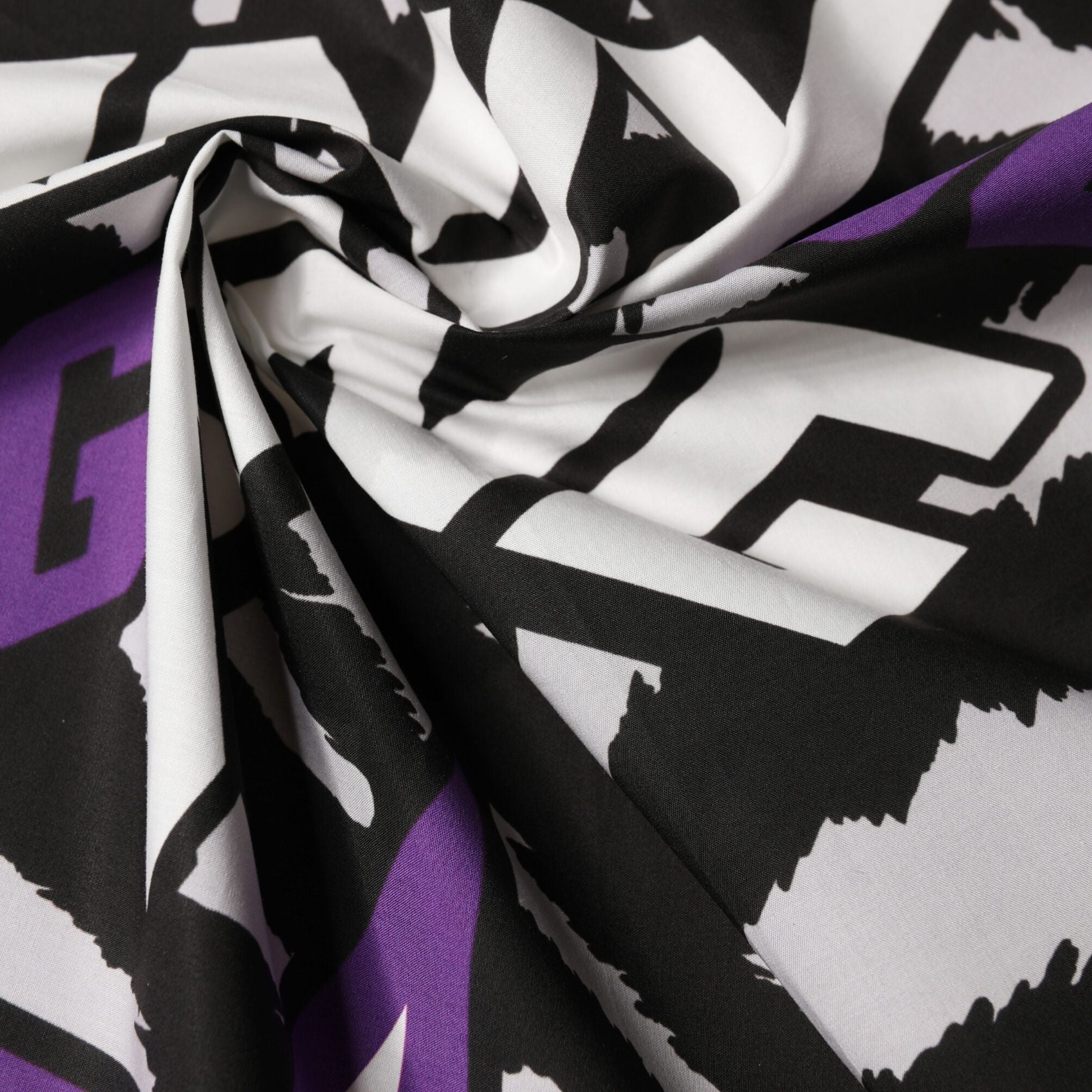 Dolce & Gabbana Black Purple DG King Cotton Foulard 51cm x 49.5cm Scarf