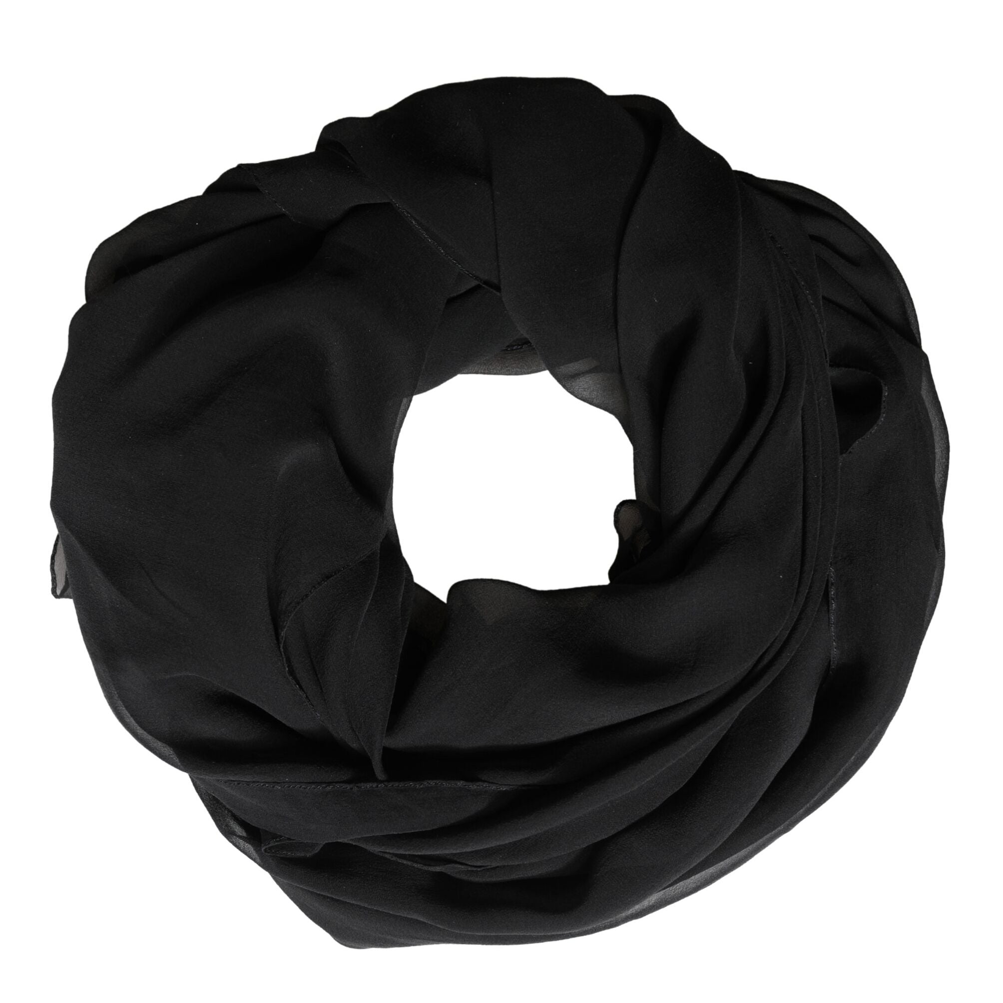 Dolce & Gabbana Black Silk Neck Wrap Shawl Stole 167cm x 126cm Scarf