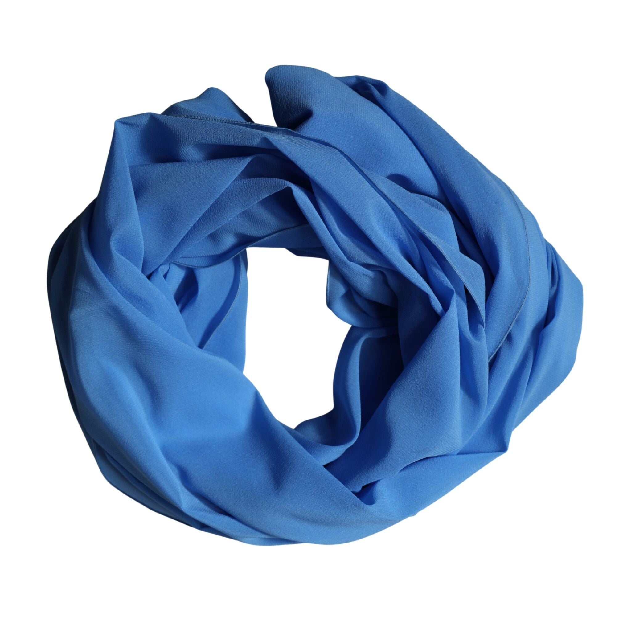 Dolce & Gabbana Blue Silk Neck Wrap Shawl Stole 200cm x 64cm Scarf
