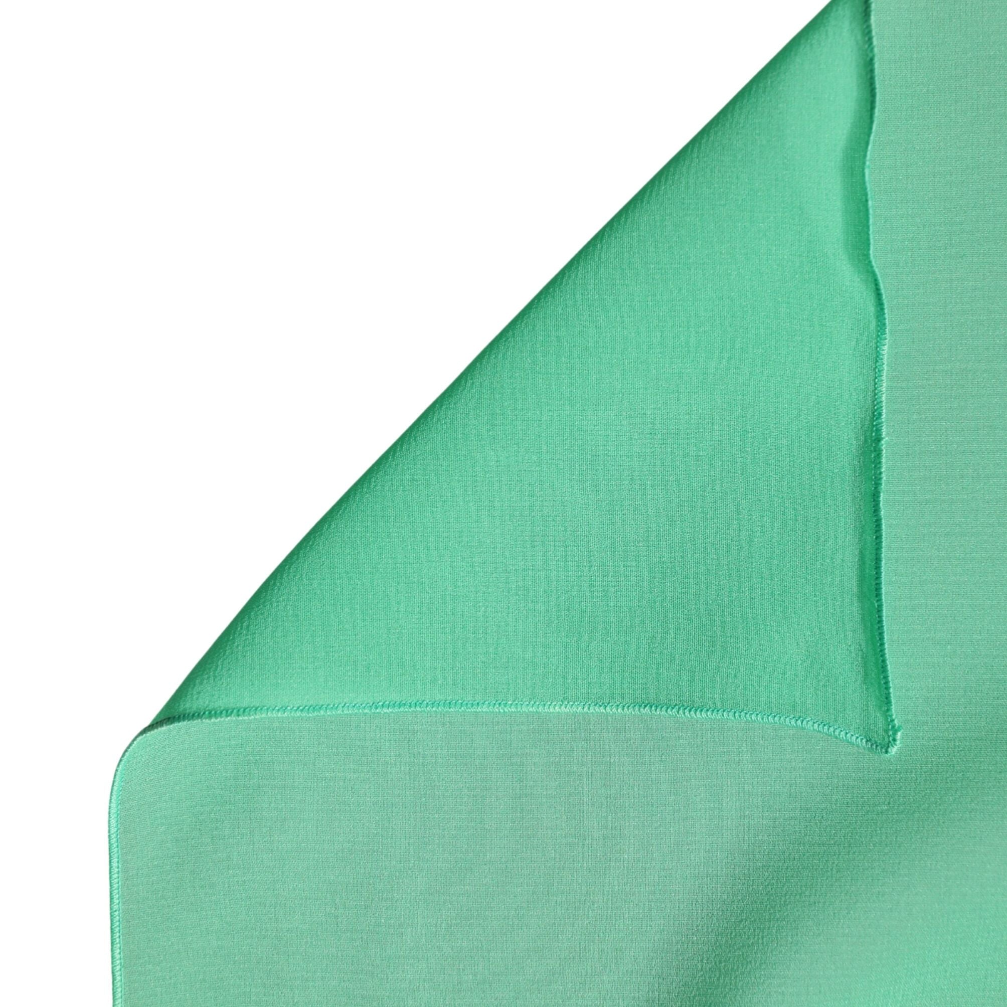 Dolce & Gabbana Green Silk Neck Wrap Shawl Stole 200cm x 64cm Scarf