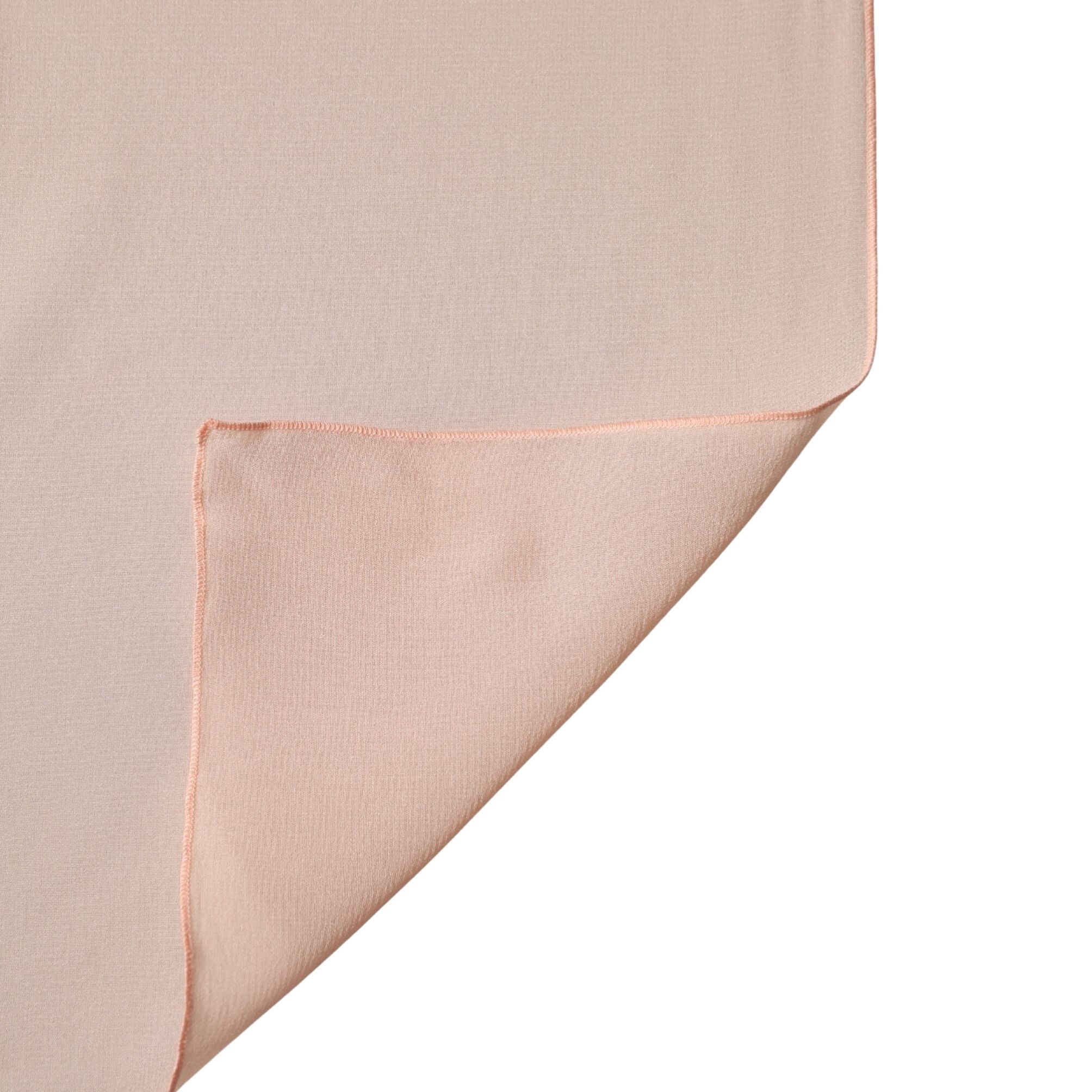 Dolce & Gabbana Peach Silk Neck Wrap Shawl Women Stole 200cm x 64cm Scarf