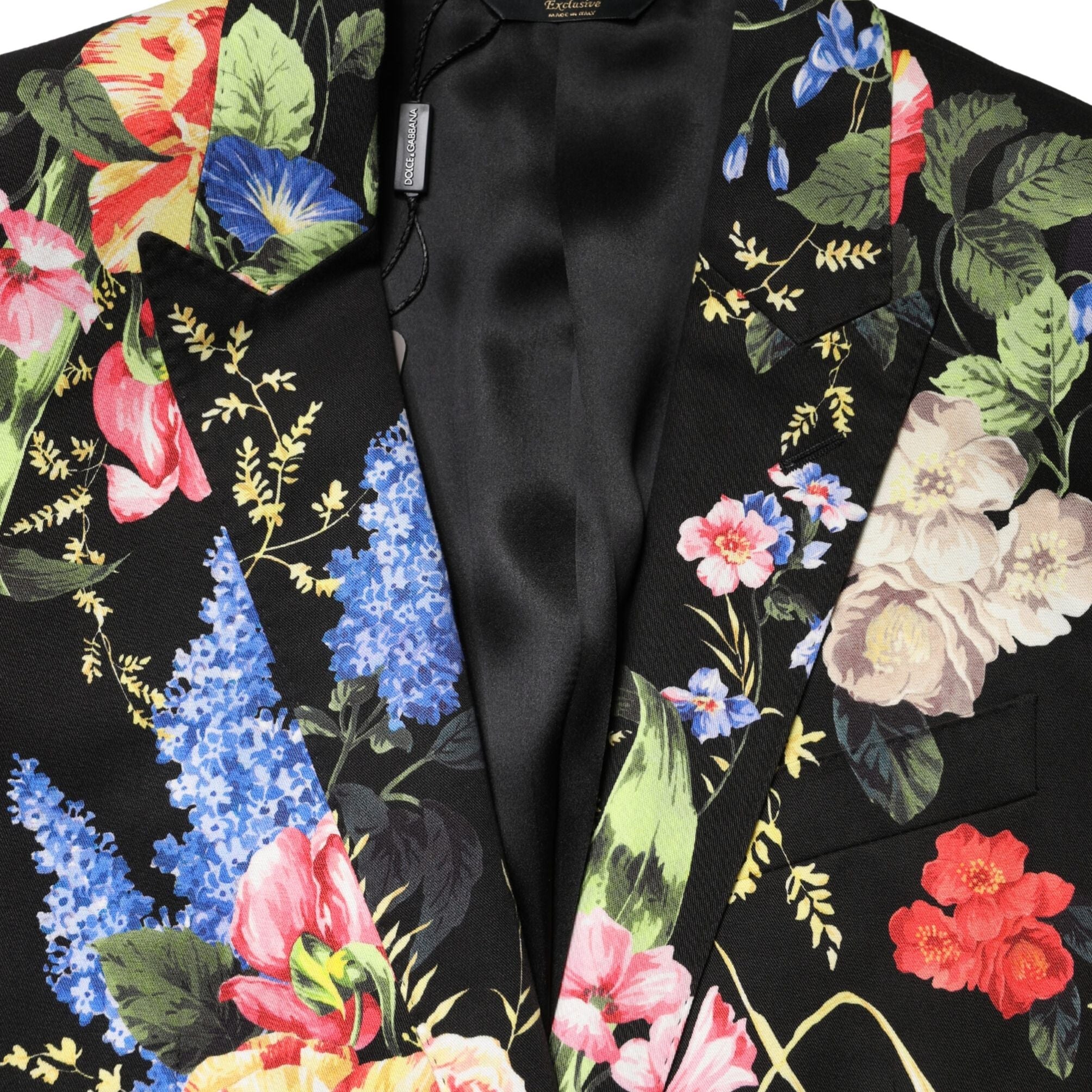 Dolce & Gabbana Black Floral Single Breasted MARTINI 2 Piece Suit