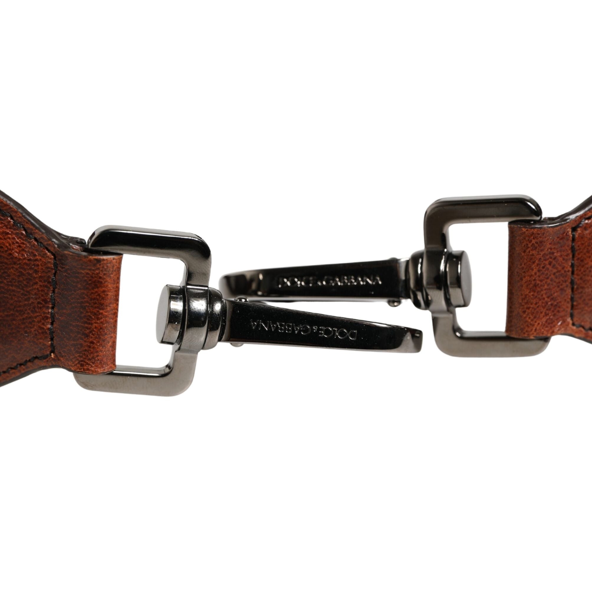 Dolce & Gabbana Brown Horse Velvet Leather Bag Accessory Shoulder Strap