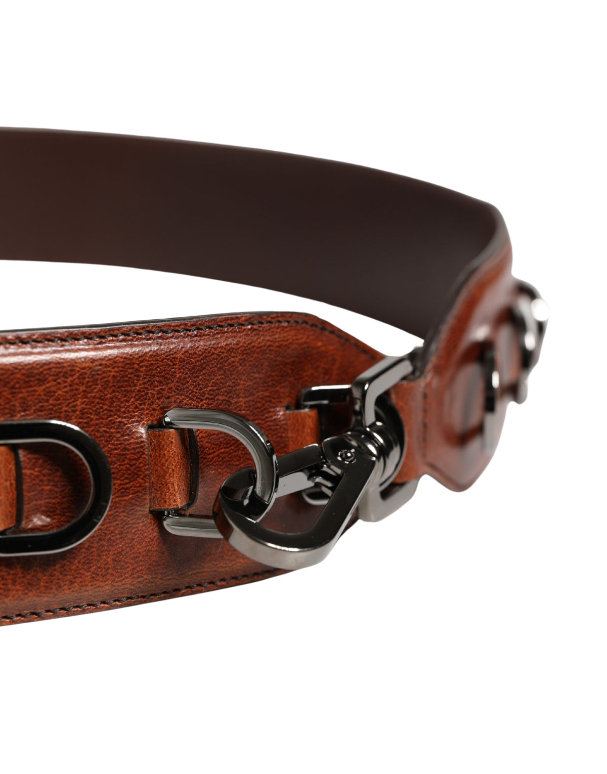 Dolce & Gabbana Brown Horse Velvet Leather Bag Accessory Shoulder Strap