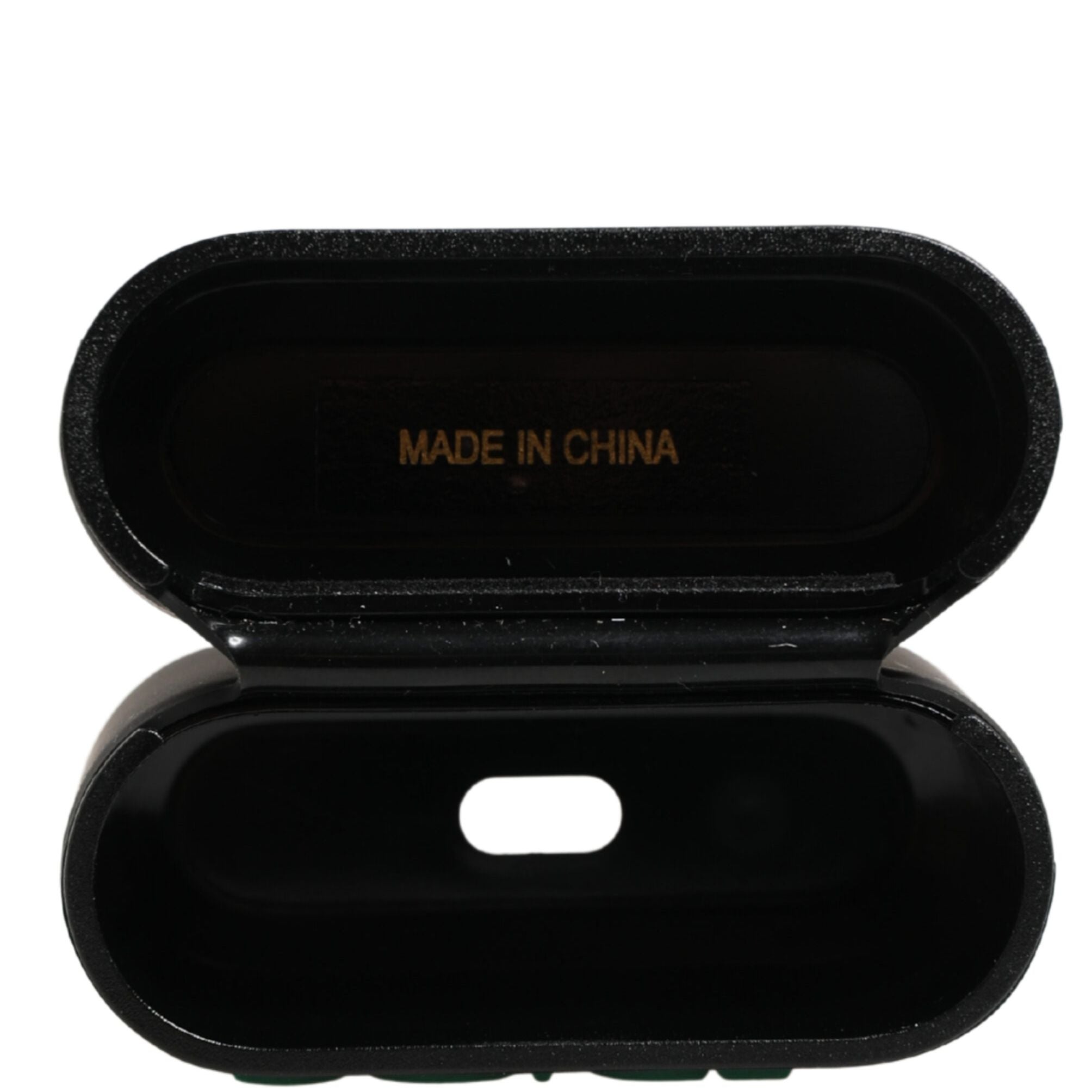 Dolce & Gabbana Black PVC Embossed Logo Flip Holder Women Airpods Case