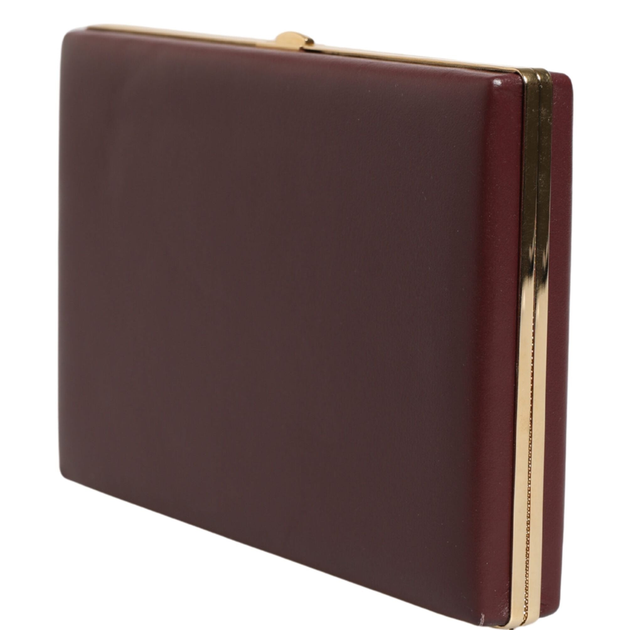 Dolce & Gabbana Brown Calfskin Leather Clutch Evening Women Purse Bag