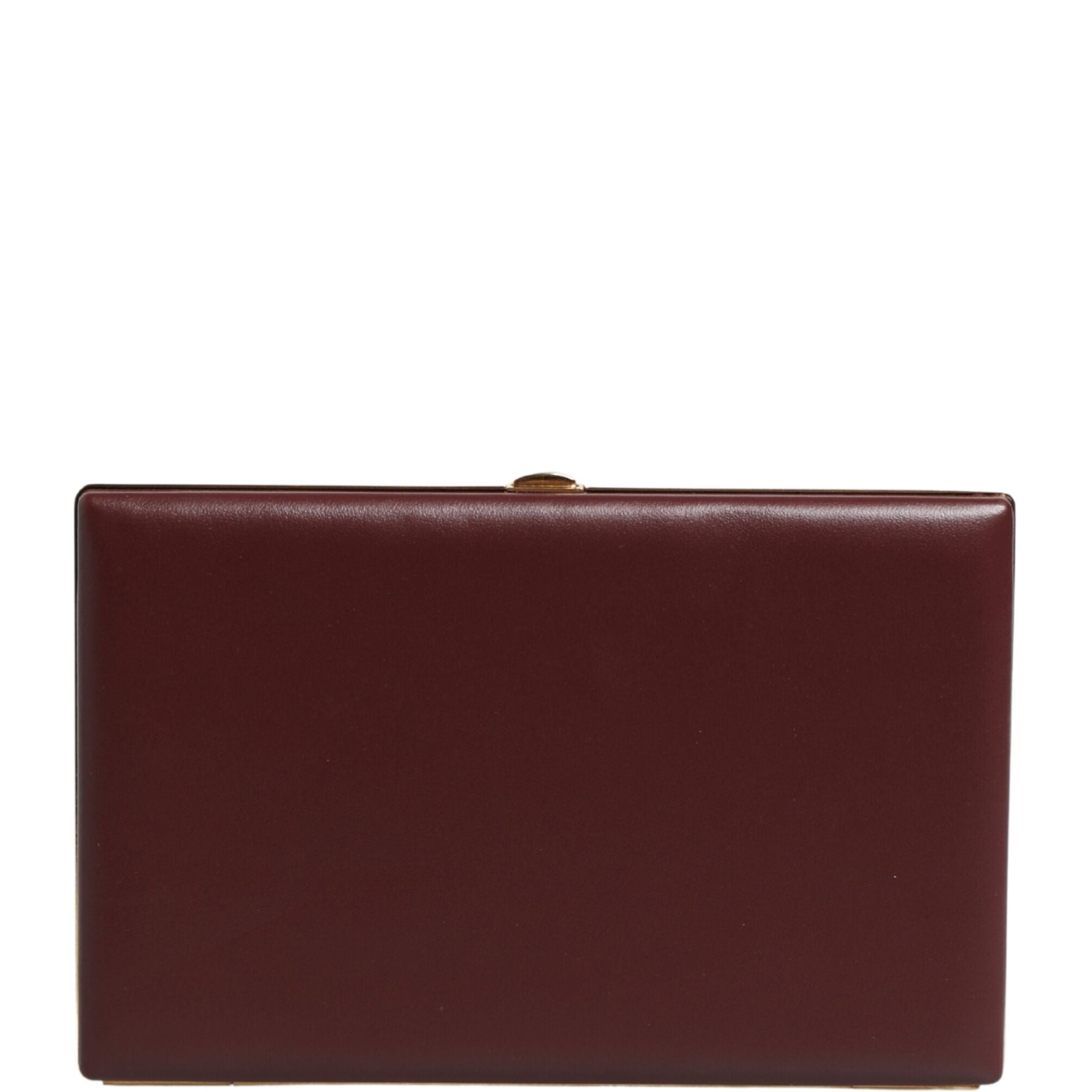 Dolce & Gabbana Brown Calfskin Leather Clutch Evening Women Purse Bag