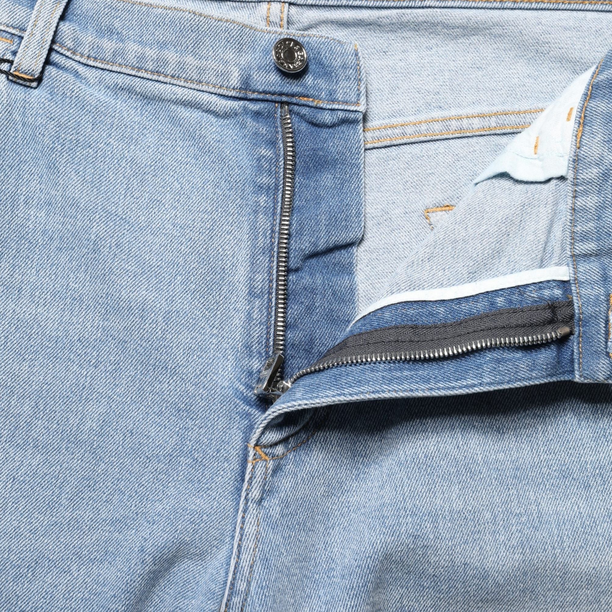Dolce & Gabbana Light Blue Washed Loose Cotton Denim Jeans