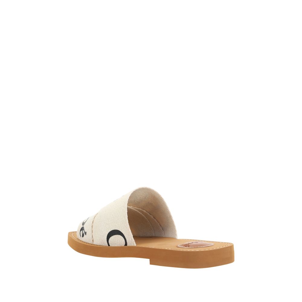 Chloé White Rubber Sandals