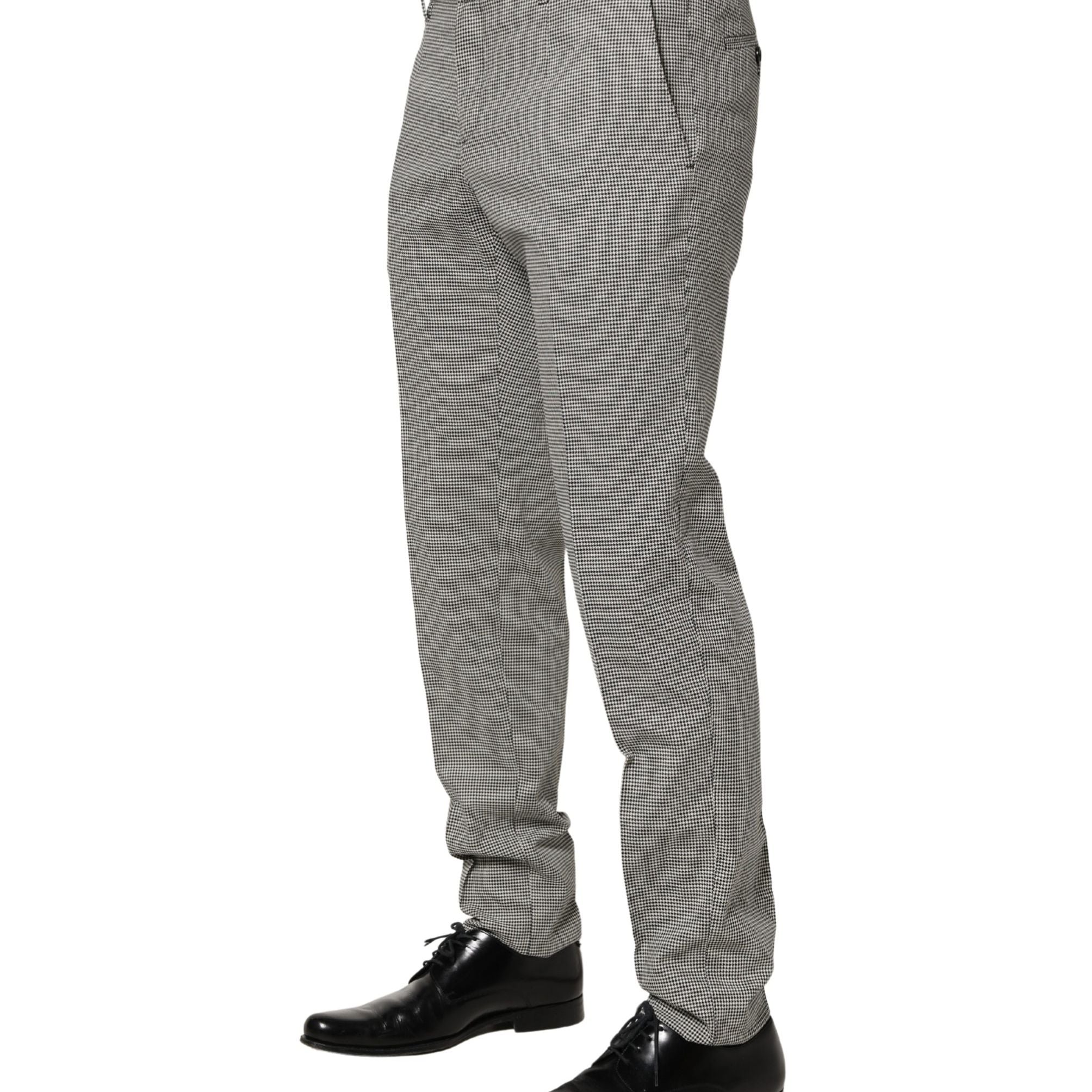 Dolce & Gabbana Gray Cotton Skinny Dress Formal Trouser Pants