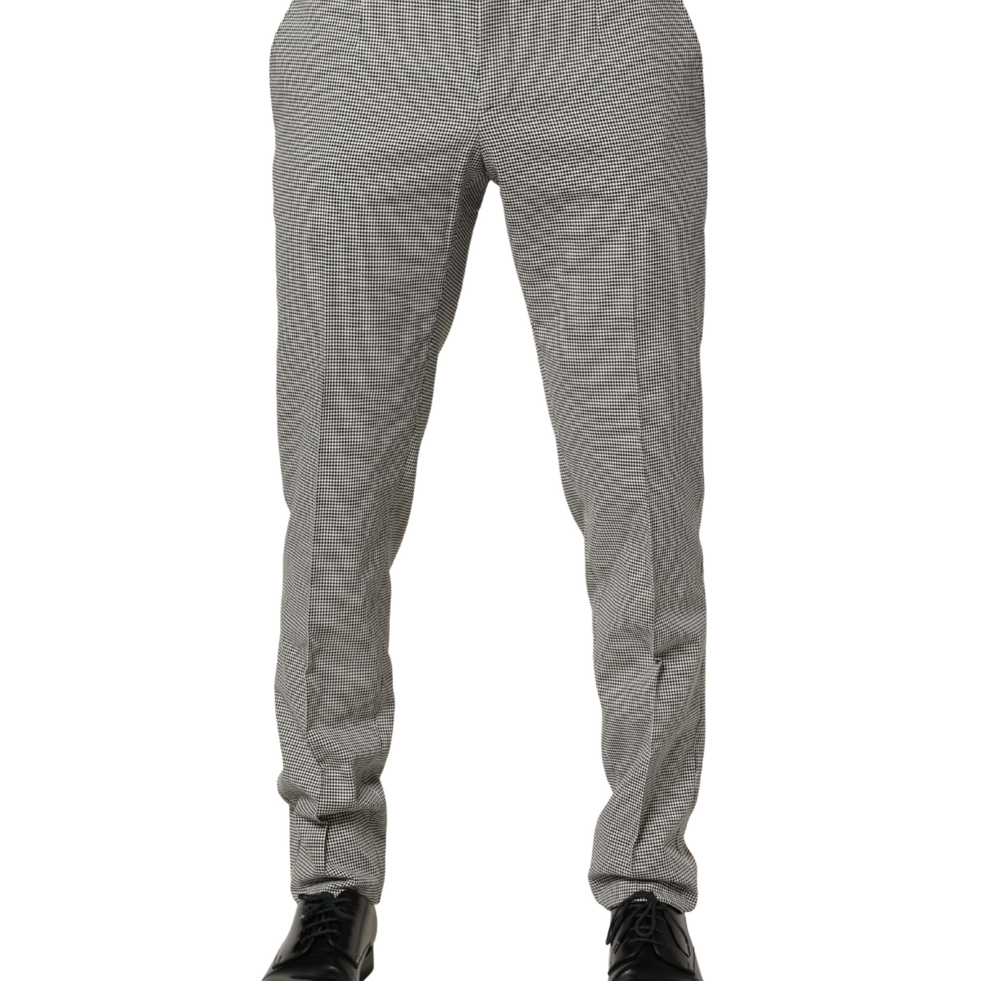 Dolce & Gabbana Gray Cotton Skinny Dress Formal Trouser Pants