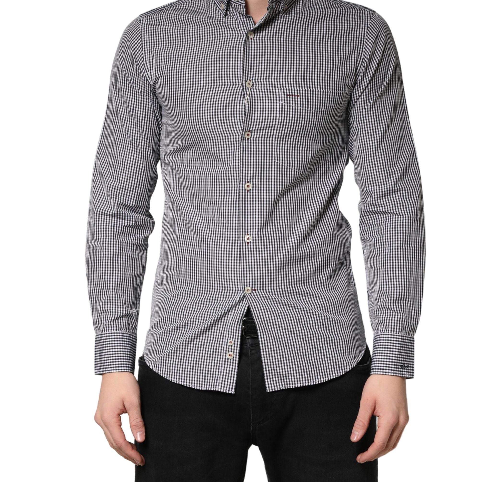Paul & Shark Gray Cotton Long Sleeves Button Down Dress Shirt