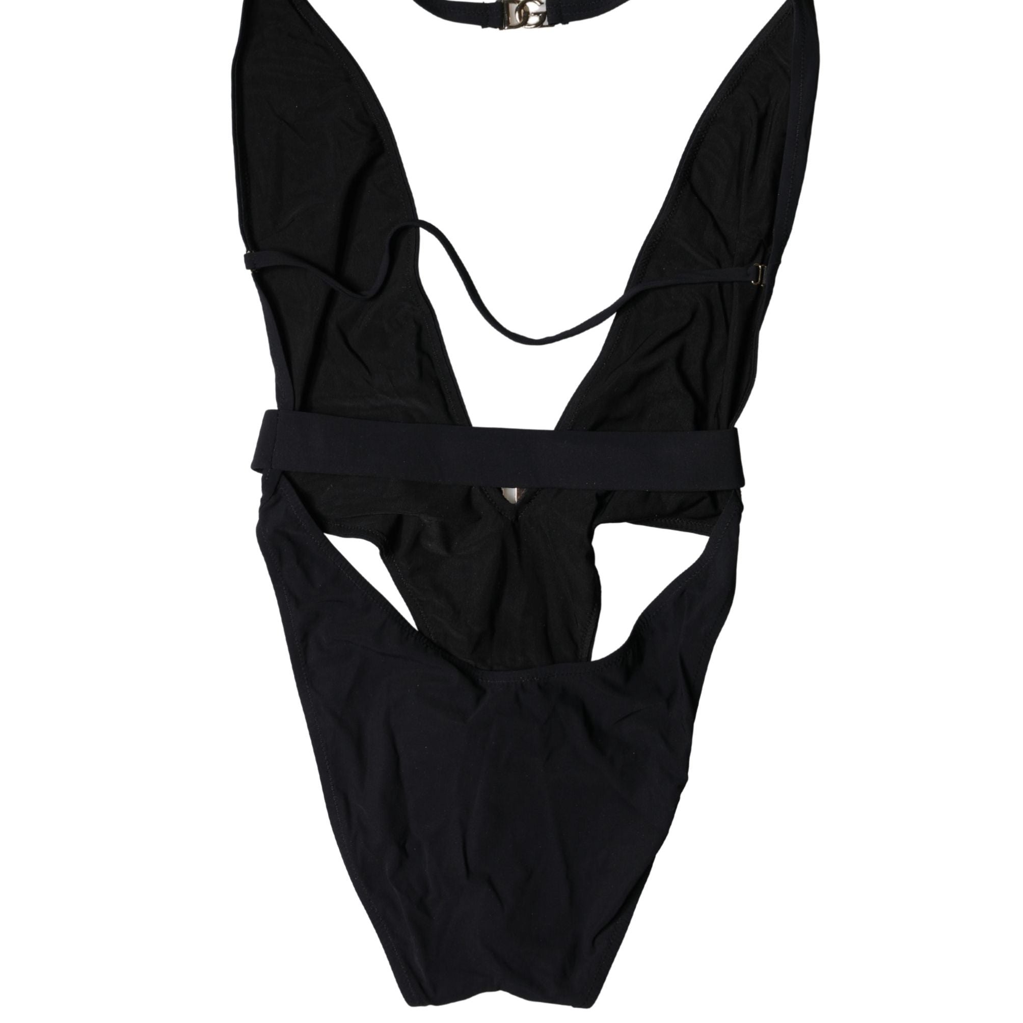 Dolce & Gabbana Black DG Nylon One-Piece Swimsuit Swimwear