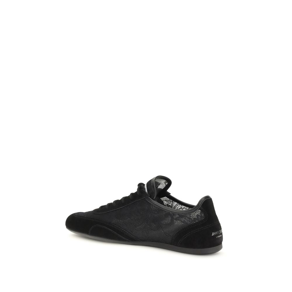 Jimmy Choo Black Calf Leather Bos Taurus Athletic Sneakers