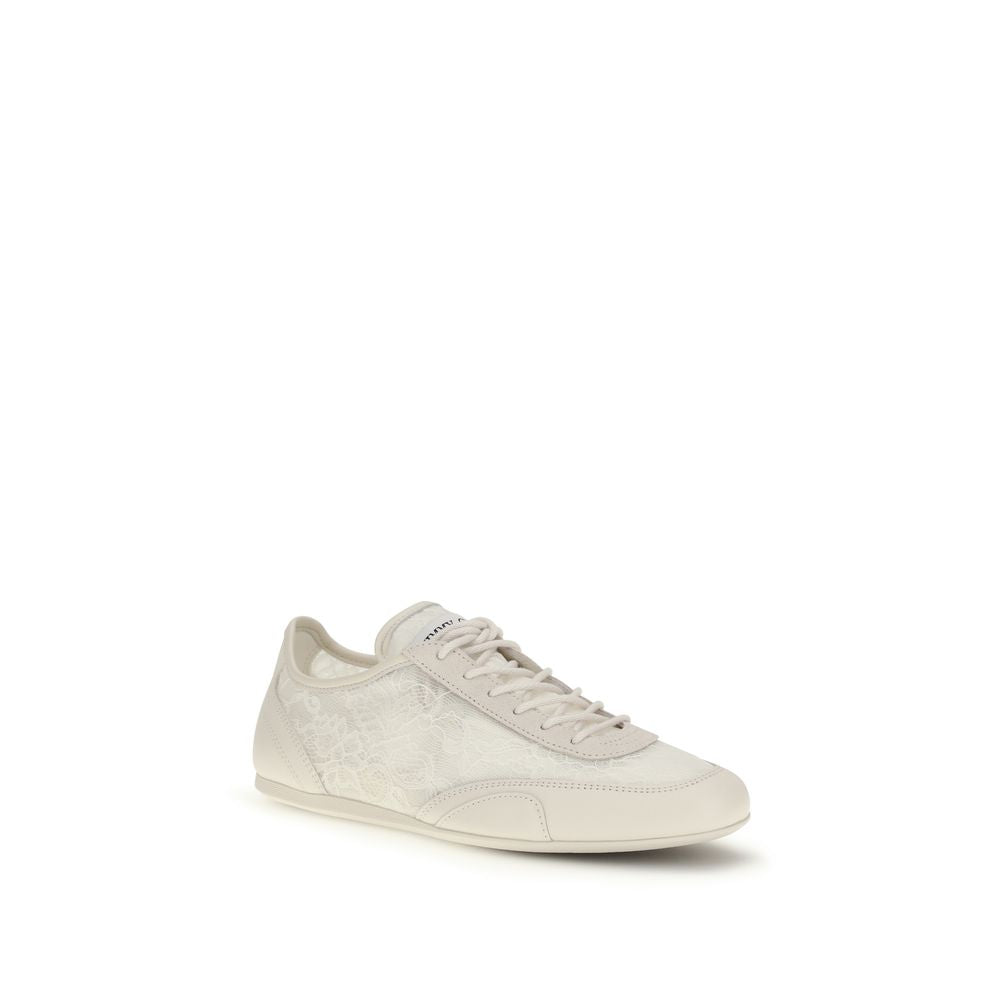Jimmy Choo Beige Calf Leather Bos Taurus Athletic Sneakers