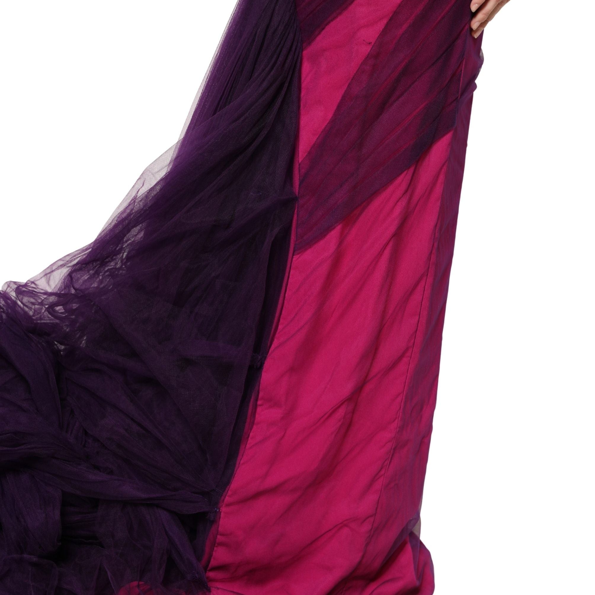 Dolce & Gabbana Pink Black Strapless Sheath Mermaid Dress