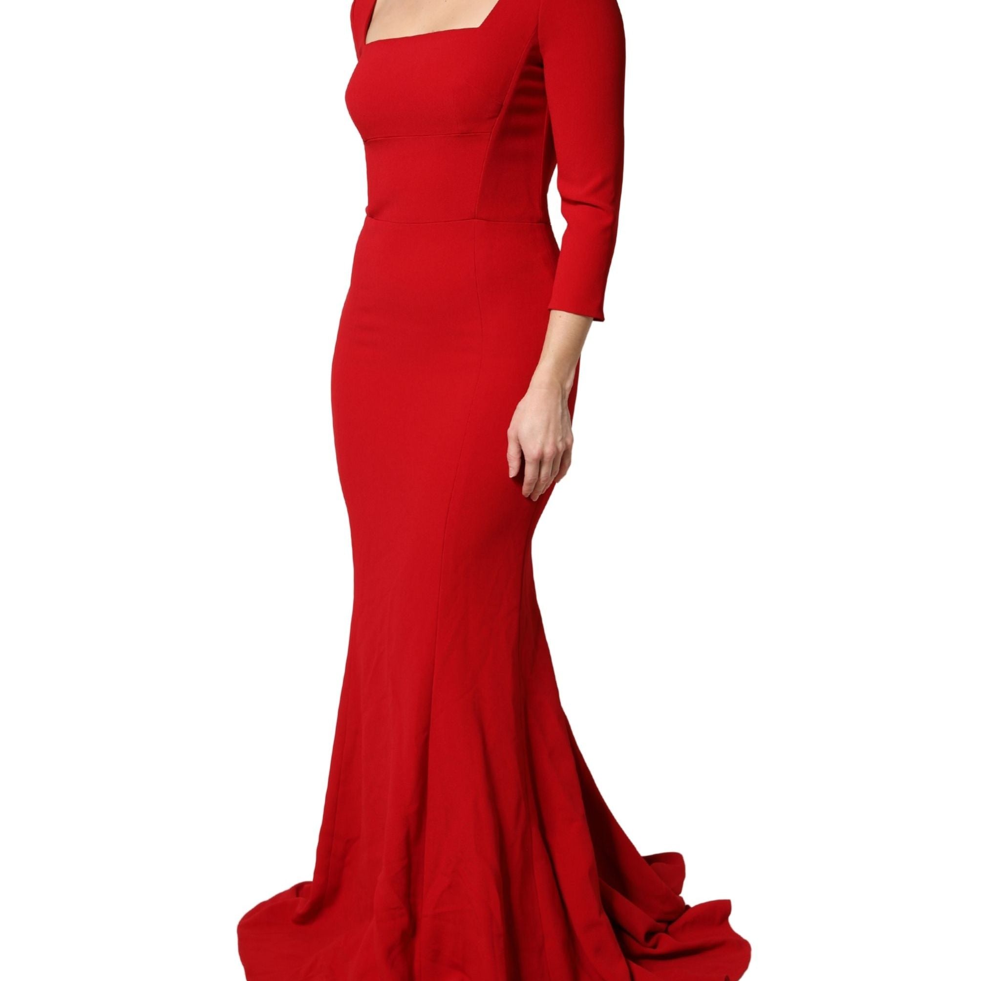 Dolce & Gabbana Red Viscose Sheath Bodycon Mermaid Dress