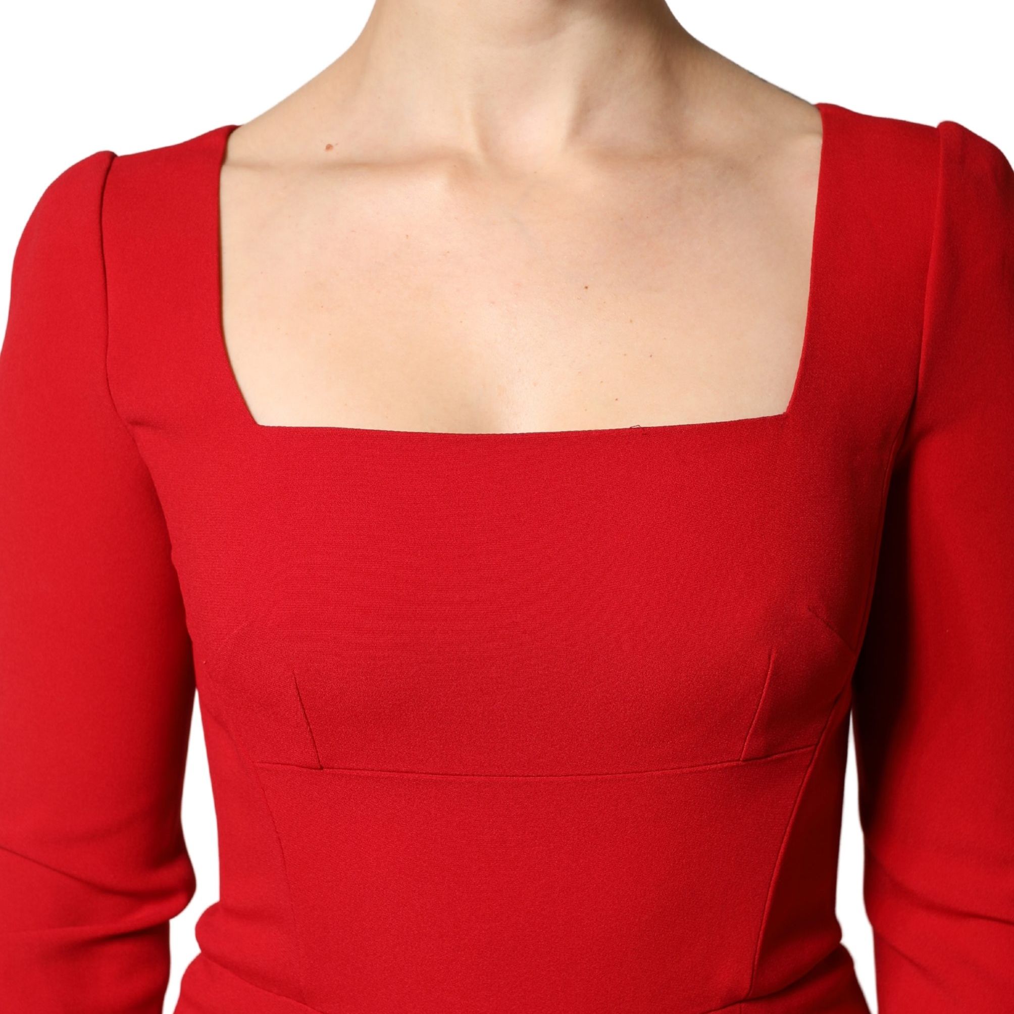 Dolce & Gabbana Red Viscose Sheath Bodycon Mermaid Dress