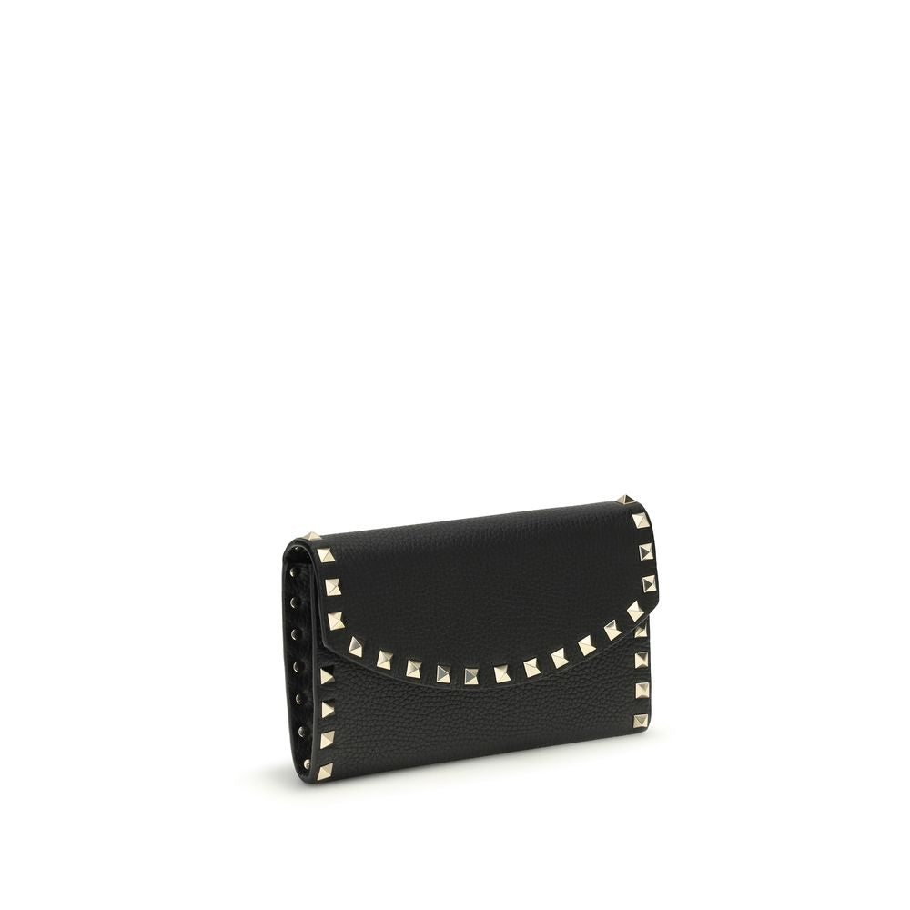 Valentino Garavani Black Calf Leather Bos Taurus Wallet