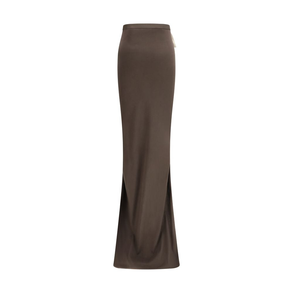 Moncler x Rick Owens Brown Cotton Long Skirt