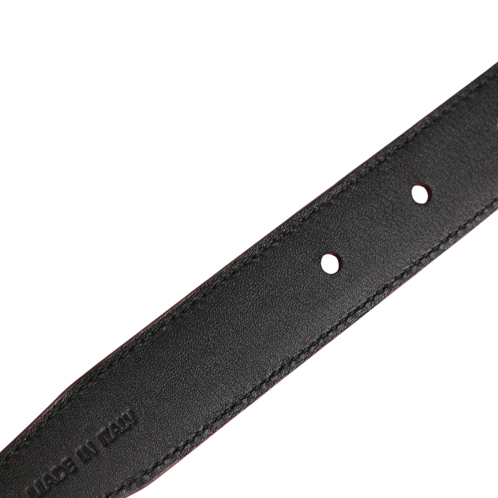 Dolce & Gabbana Men Pink Classic Leather Metal Buckle Belt