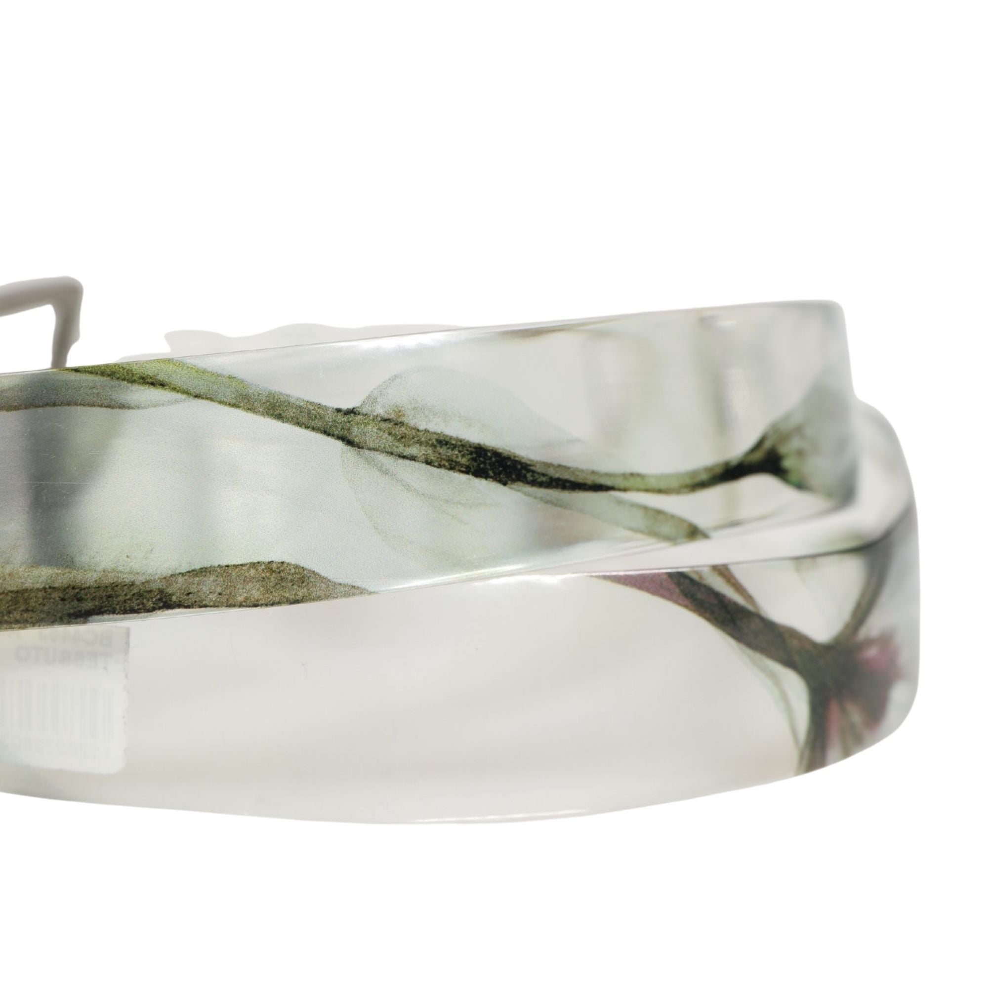 Dolce & Gabbana Men White Floral PVC Silver Metal Buckle Belt