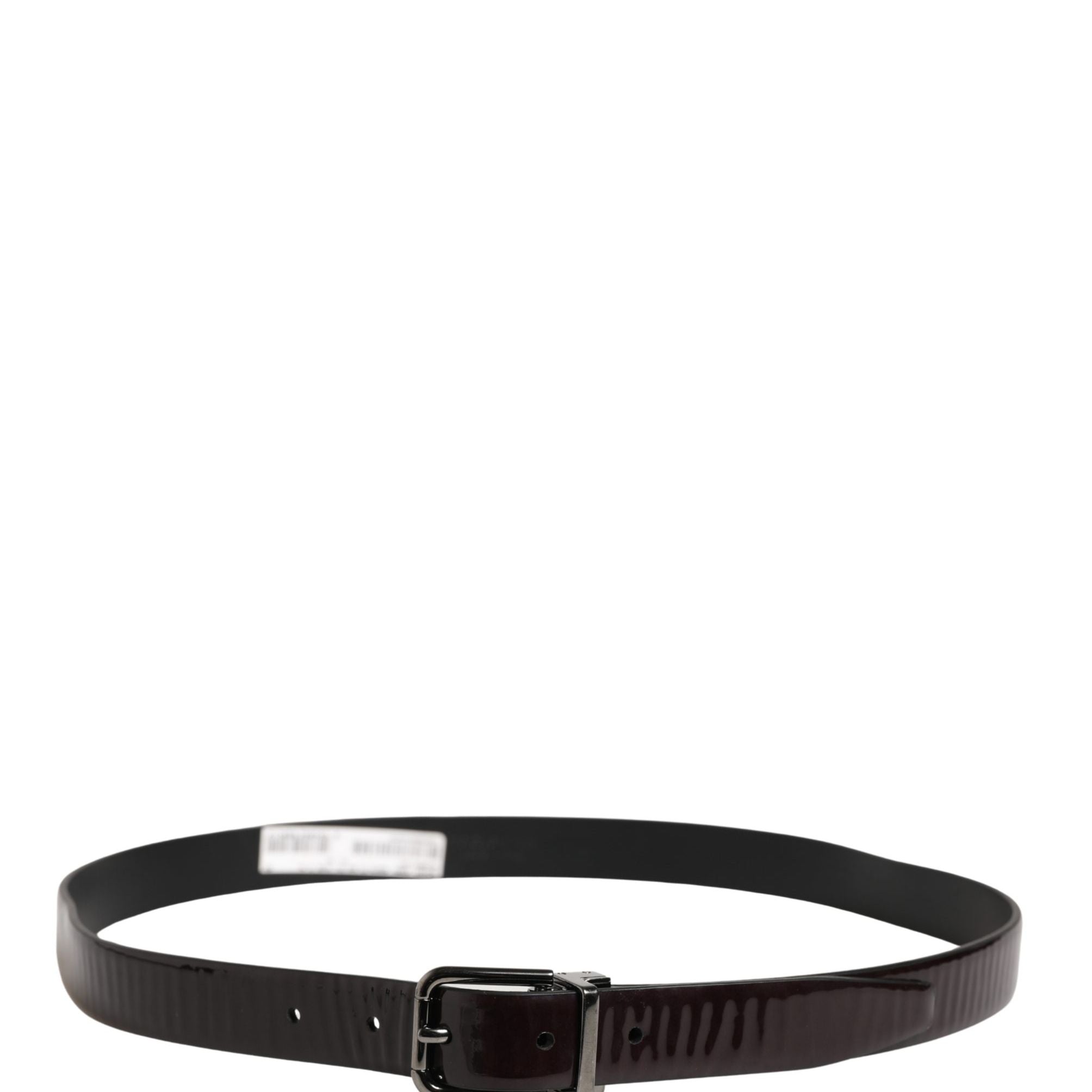 Dolce & Gabbana Men Black Classic Leather Metal Buckle Belt