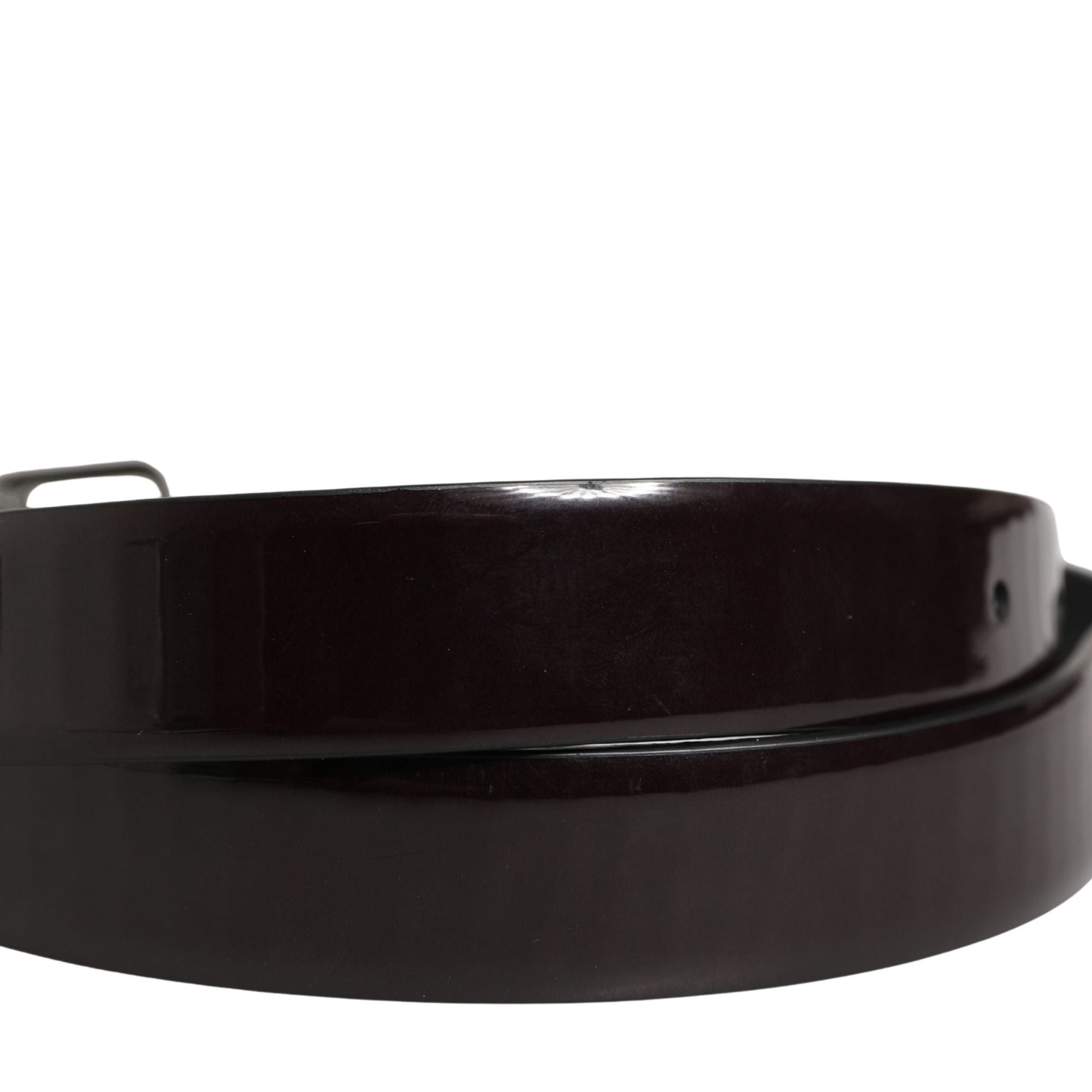 Dolce & Gabbana Men Black Classic Leather Metal Buckle Belt