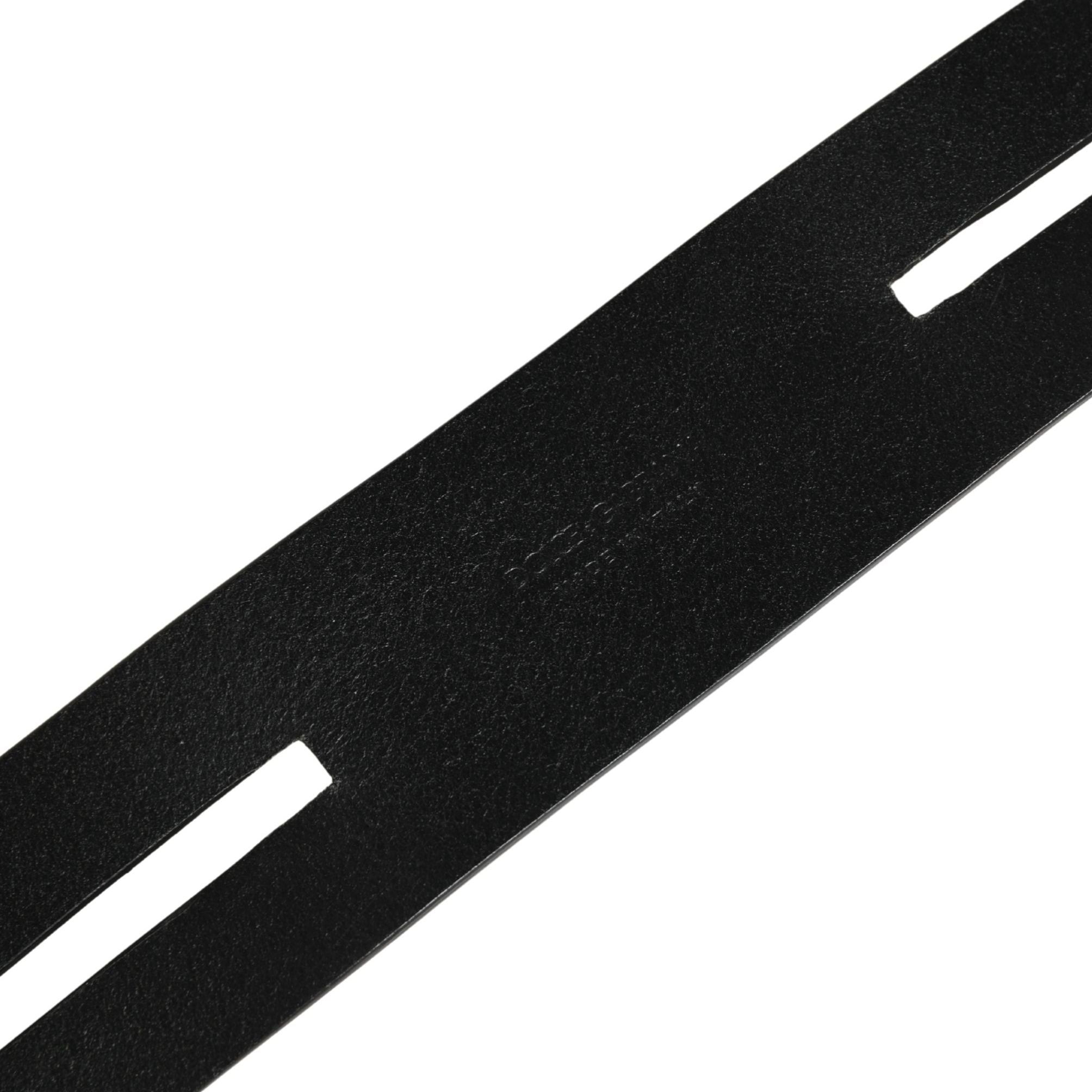 Dolce & Gabbana Black Double Strap Leather Silver Buckle Belt