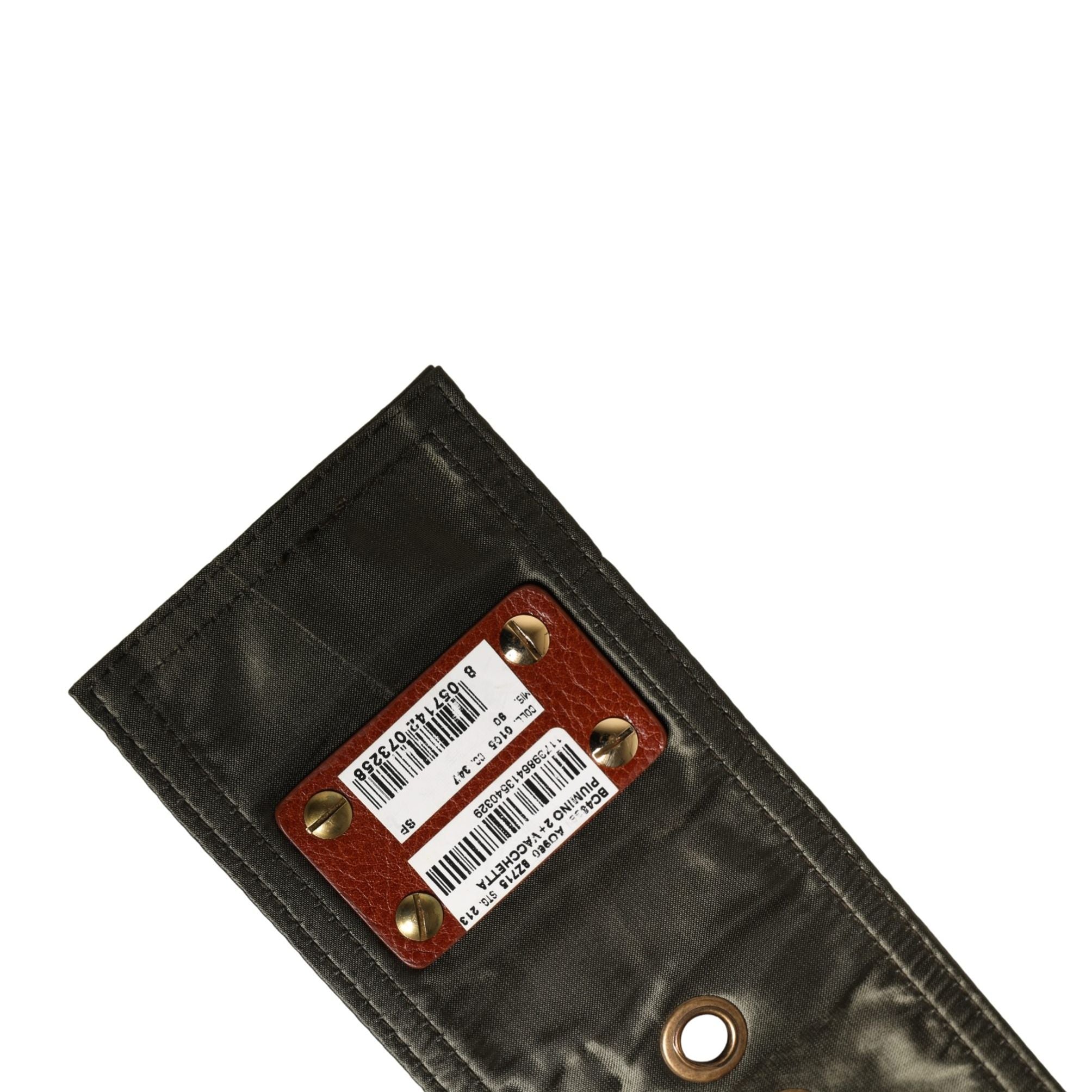 Dolce & Gabbana Men Black Wide Leather DG Metal Buckle Belt