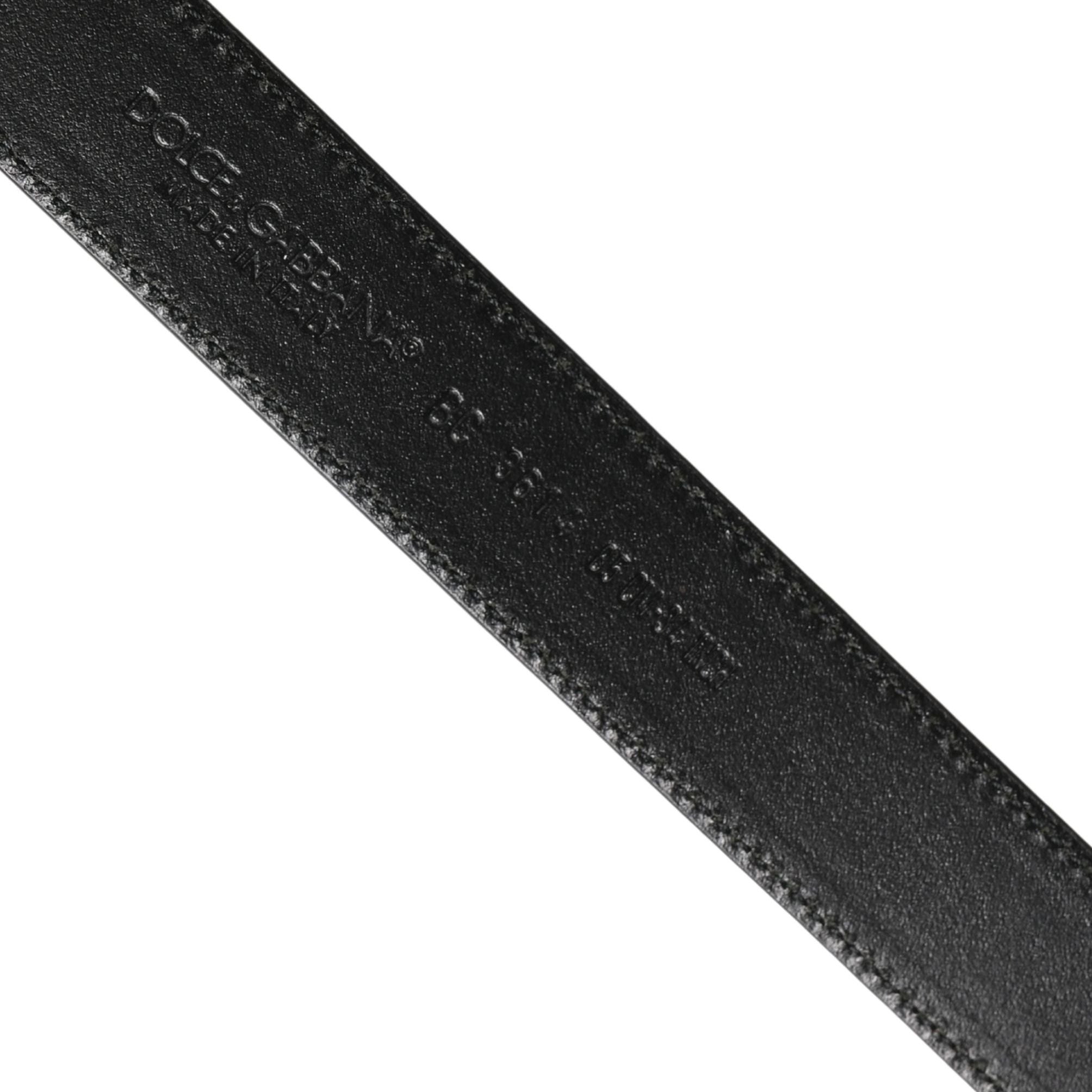 Dolce & Gabbana Men Brown Classic Leather Metal Buckle Belt
