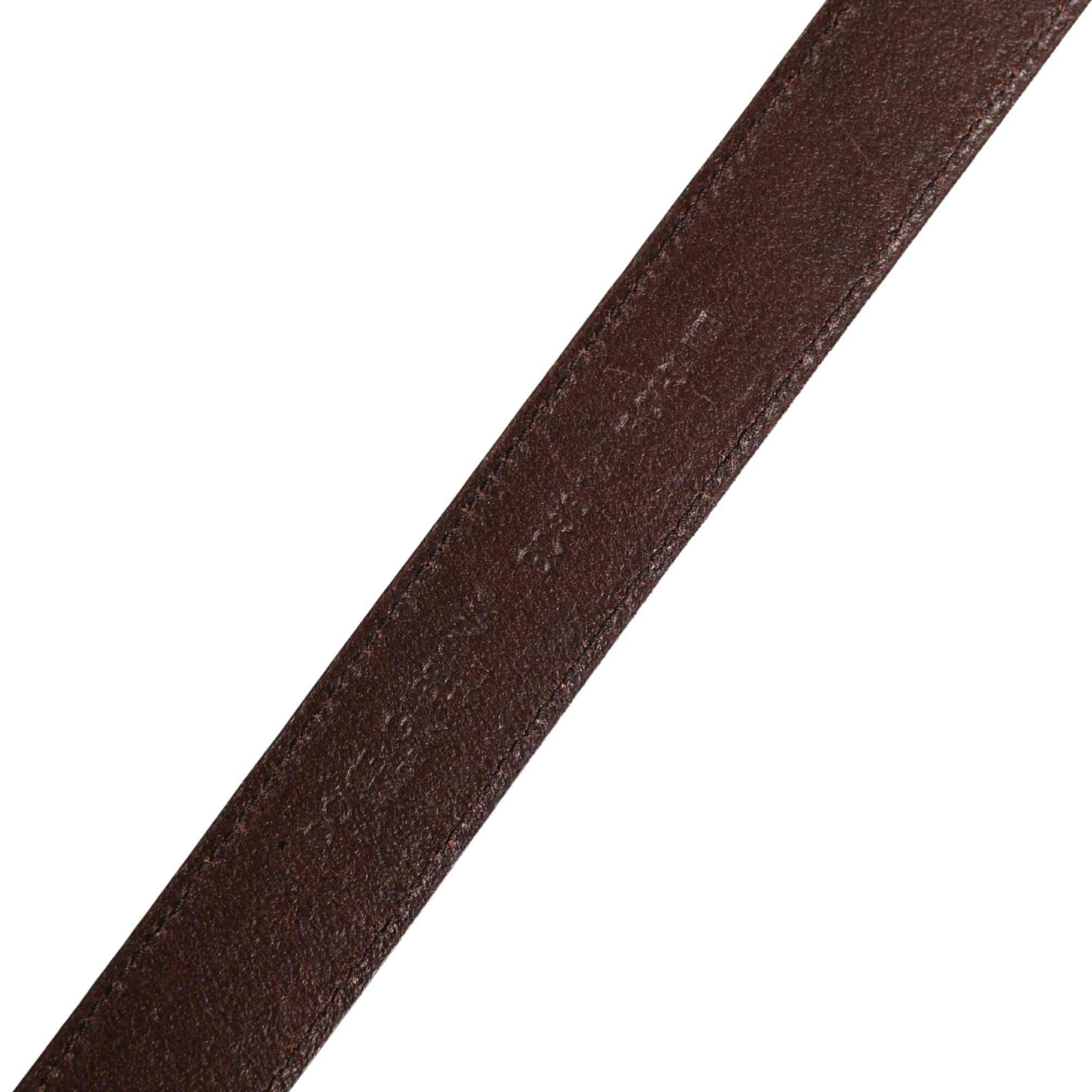 Dolce & Gabbana Men Brown Classic Leather Metal Buckle Belt