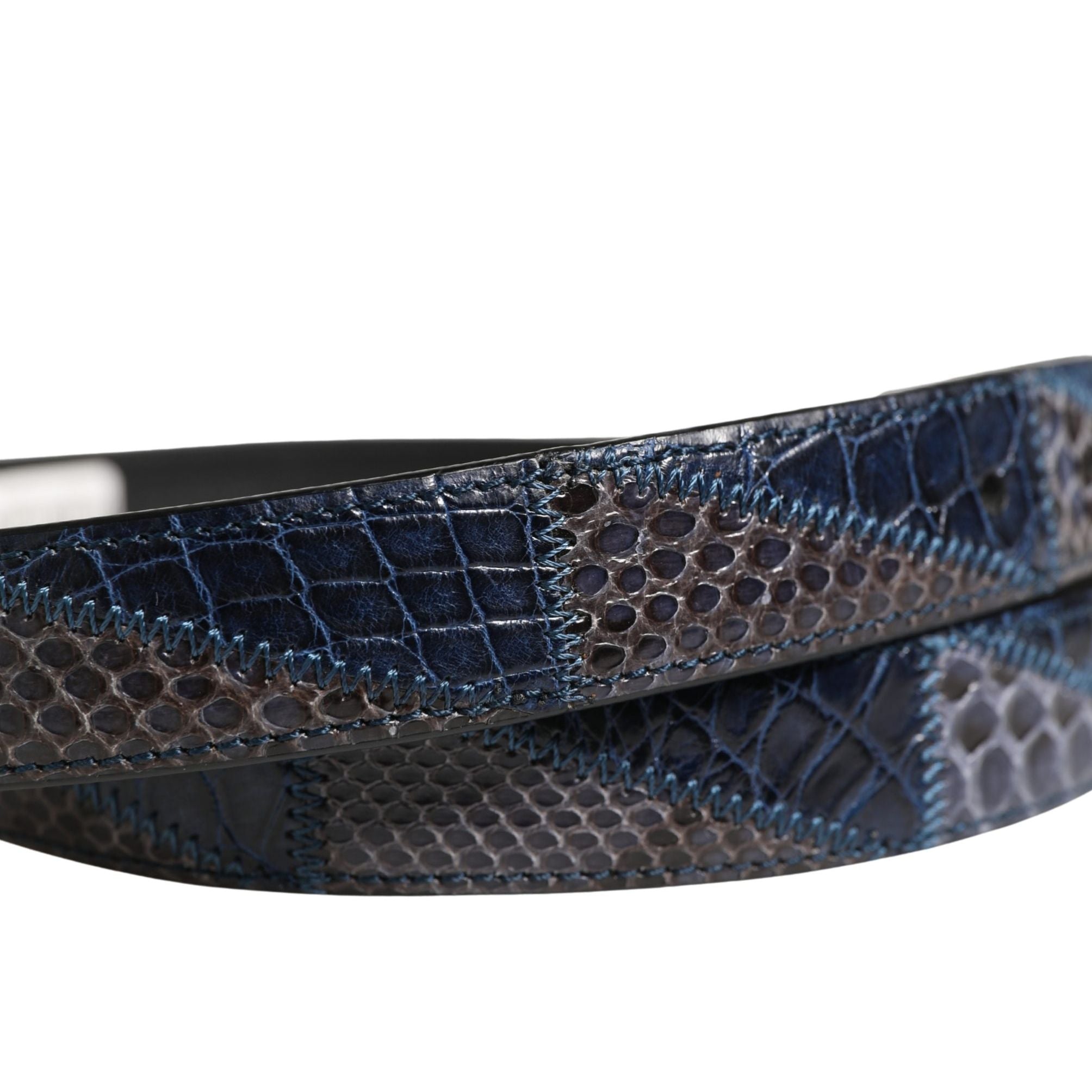 Dolce & Gabbana Men Multicolor Leather Metal Buckle Belt