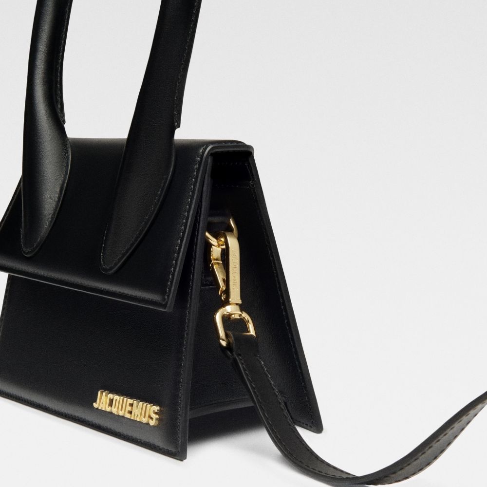 Jacquemus Black leather Le Chiquito moyen bag