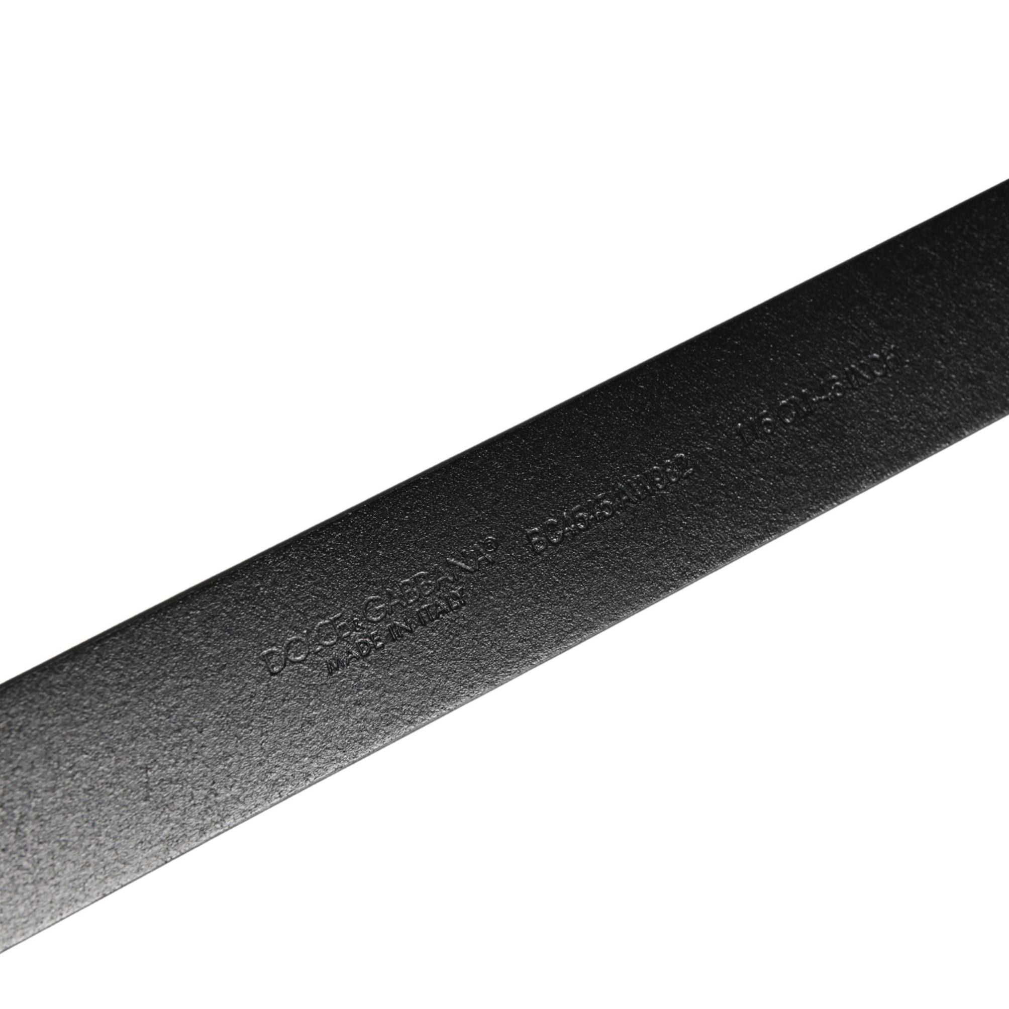 Dolce & Gabbana Men Brown Leather Classic Metal Buckle Belt