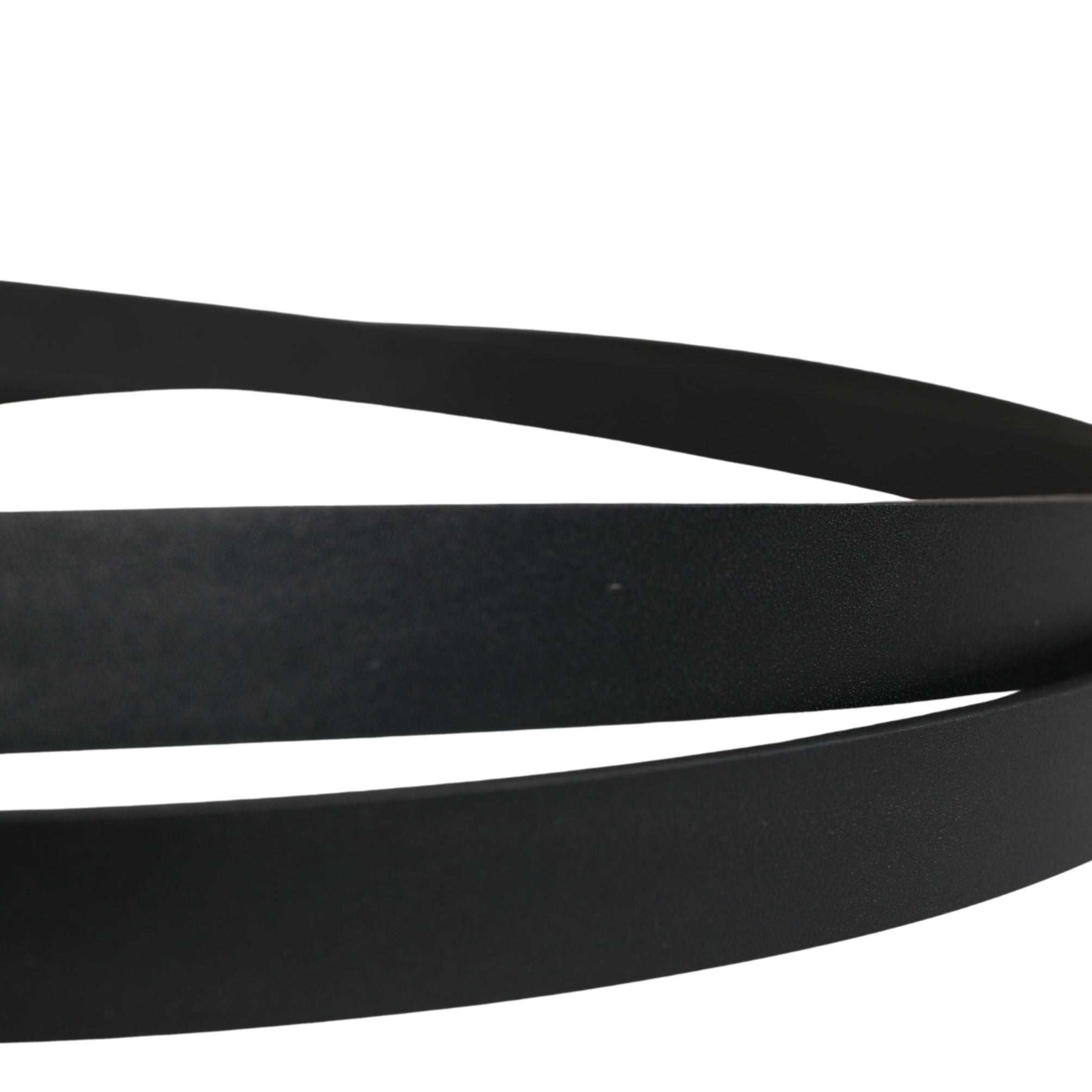 Dolce & Gabbana Men Black Leather Classic Metal Buckle Belt