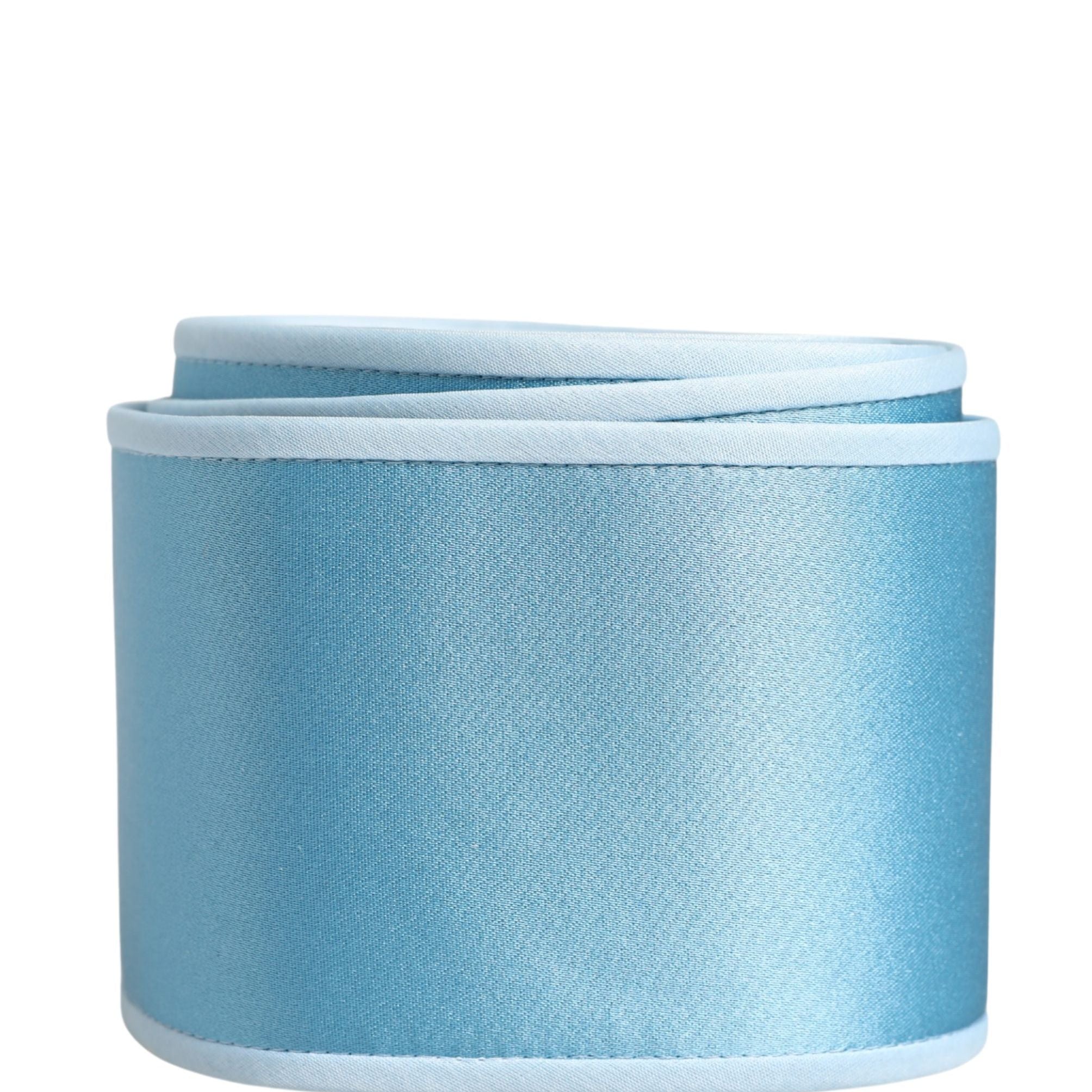 Dolce & Gabbana Light Blue Silk Satin Waist Women Cintura Belt