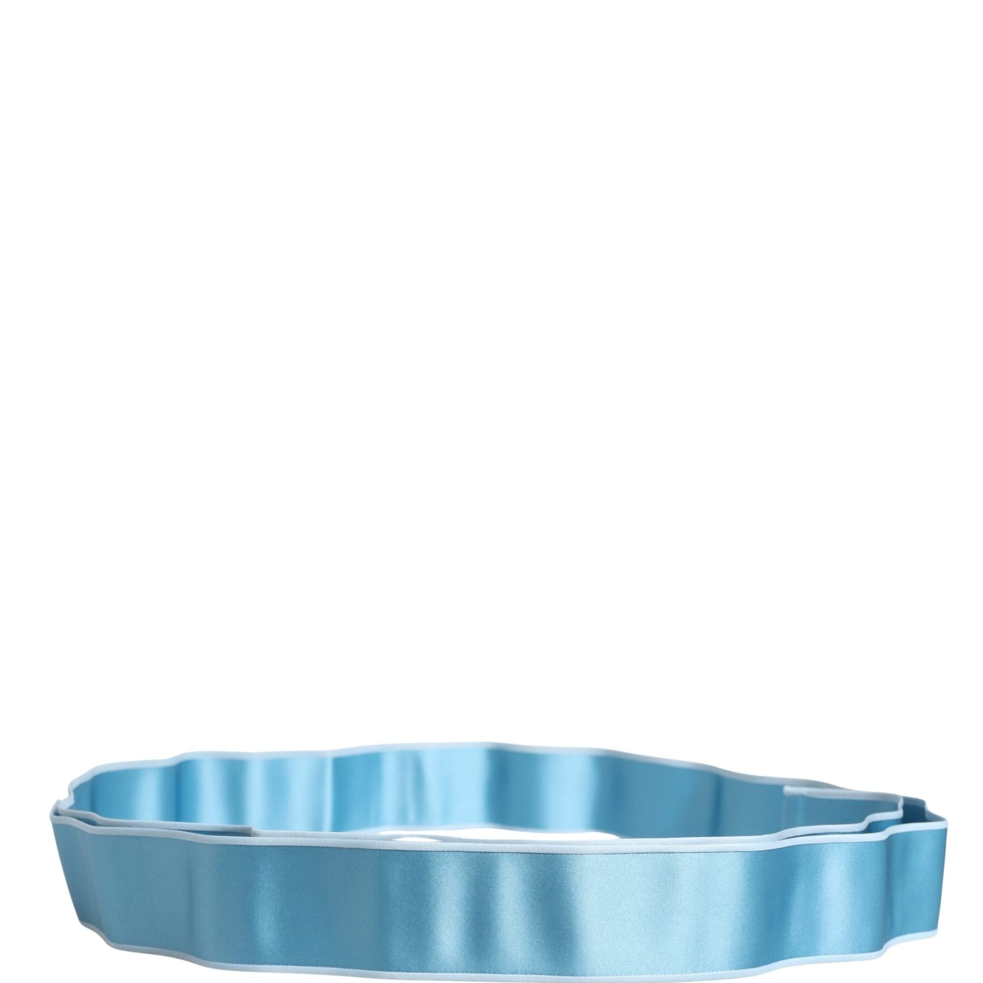 Dolce & Gabbana Light Blue Silk Satin Waist Women Cintura Belt