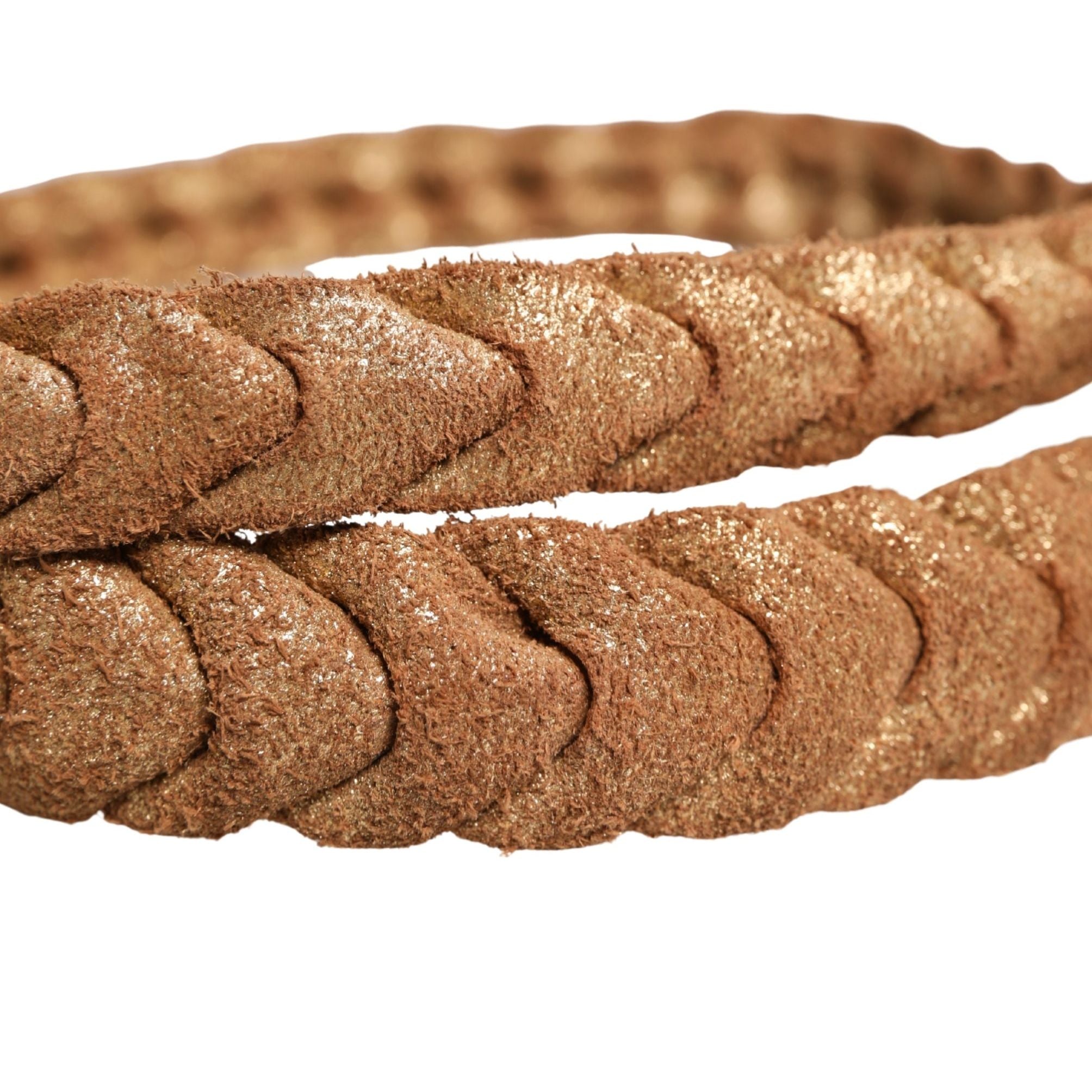Ermanno Scervino Brown Leather Braided Metal Buckle Belt