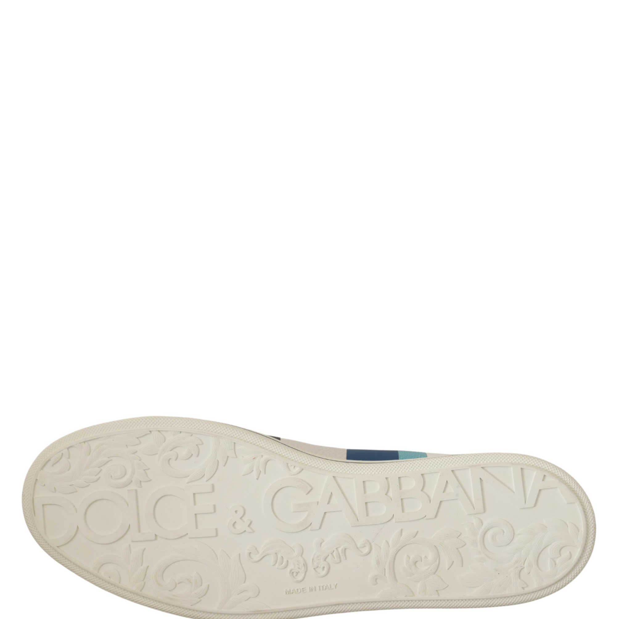 Dolce & Gabbana Multicolor Leather Mid Top Sneakers Shoes