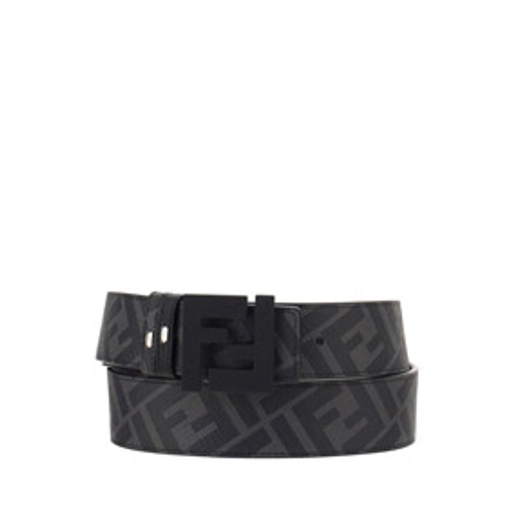 Fendi Black Calf Leather Bos Taurus Regular Belt