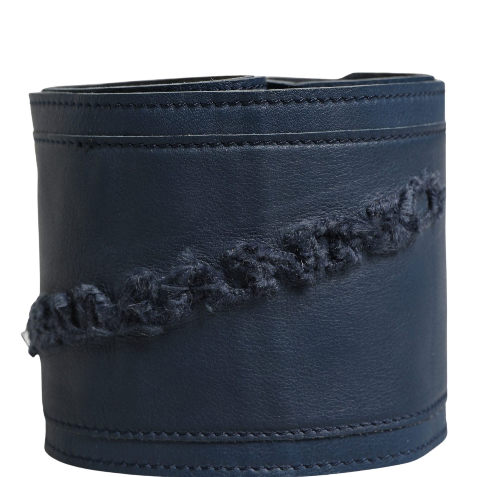 Ermanno Scervino Blue Leather Wide Waist Women Cintura Belt
