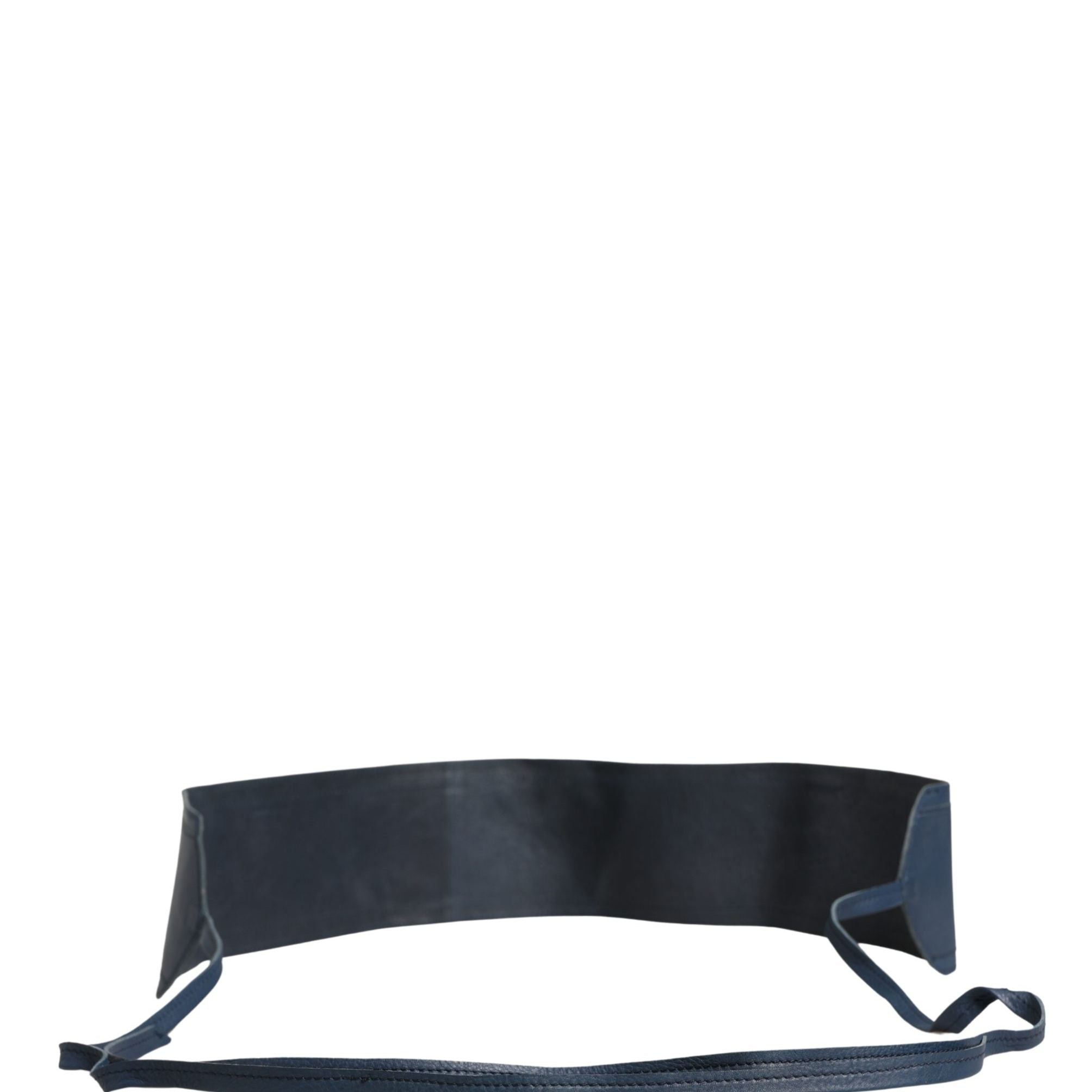 Ermanno Scervino Blue Leather Wide Waist Women Cintura Belt