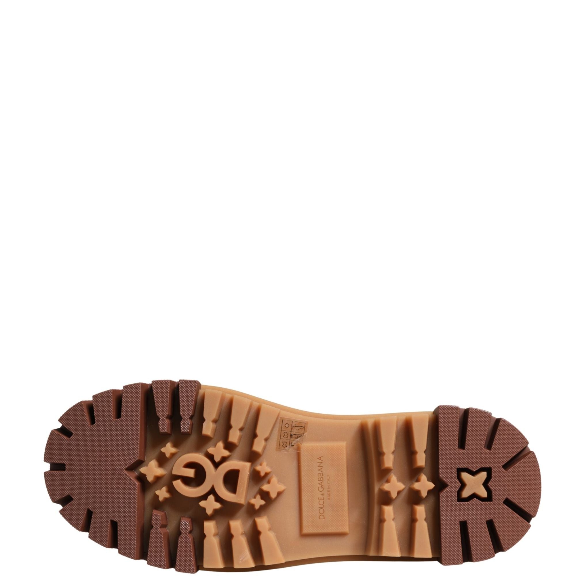 Dolce & Gabbana Brown Leather Trekking-Style Men Boots Shoes