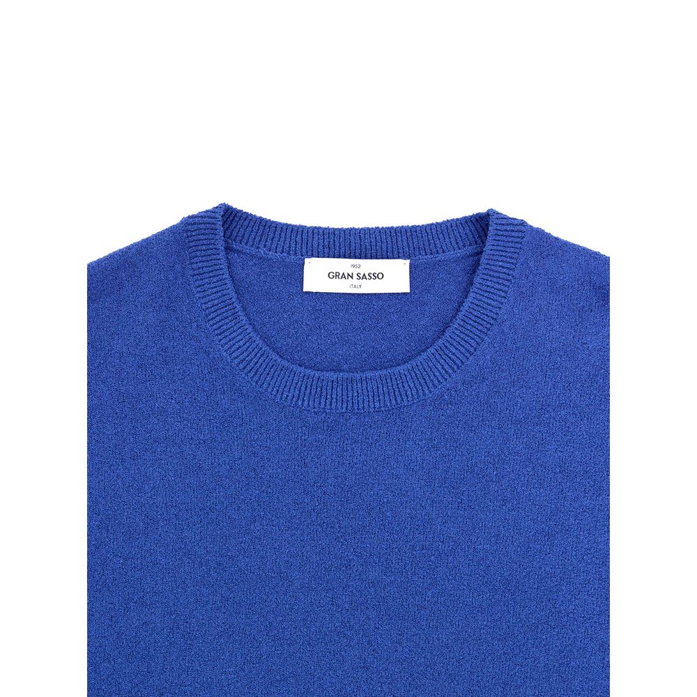 Gran Sasso Blue Cotton T-Shirt