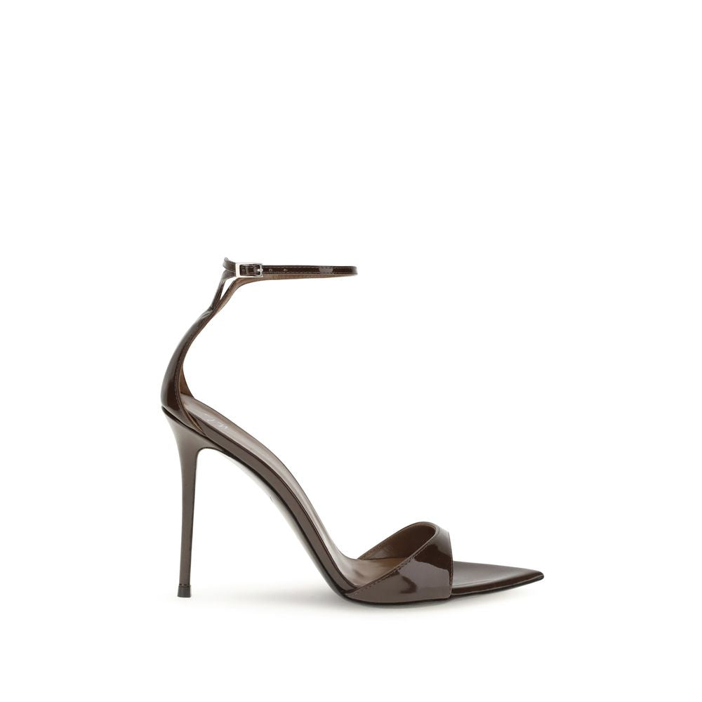 Giuseppe Zanotti Black Leather Stiletto Heel Sandals
